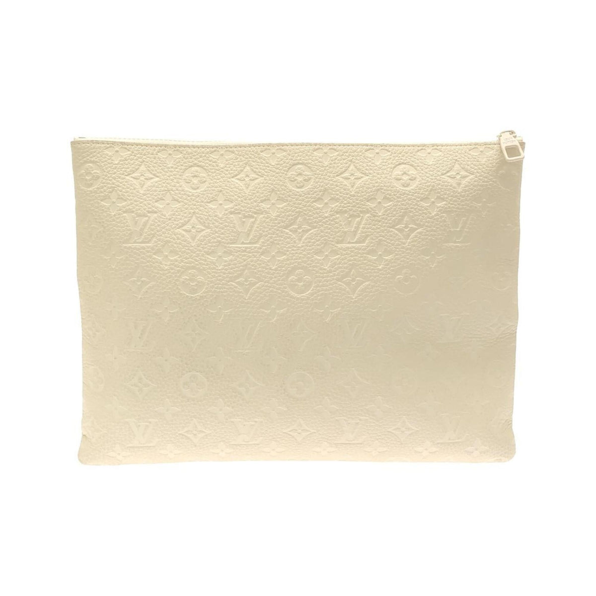 Louis Vuitton White Leather Handbag Pochette (Pre-Owned)