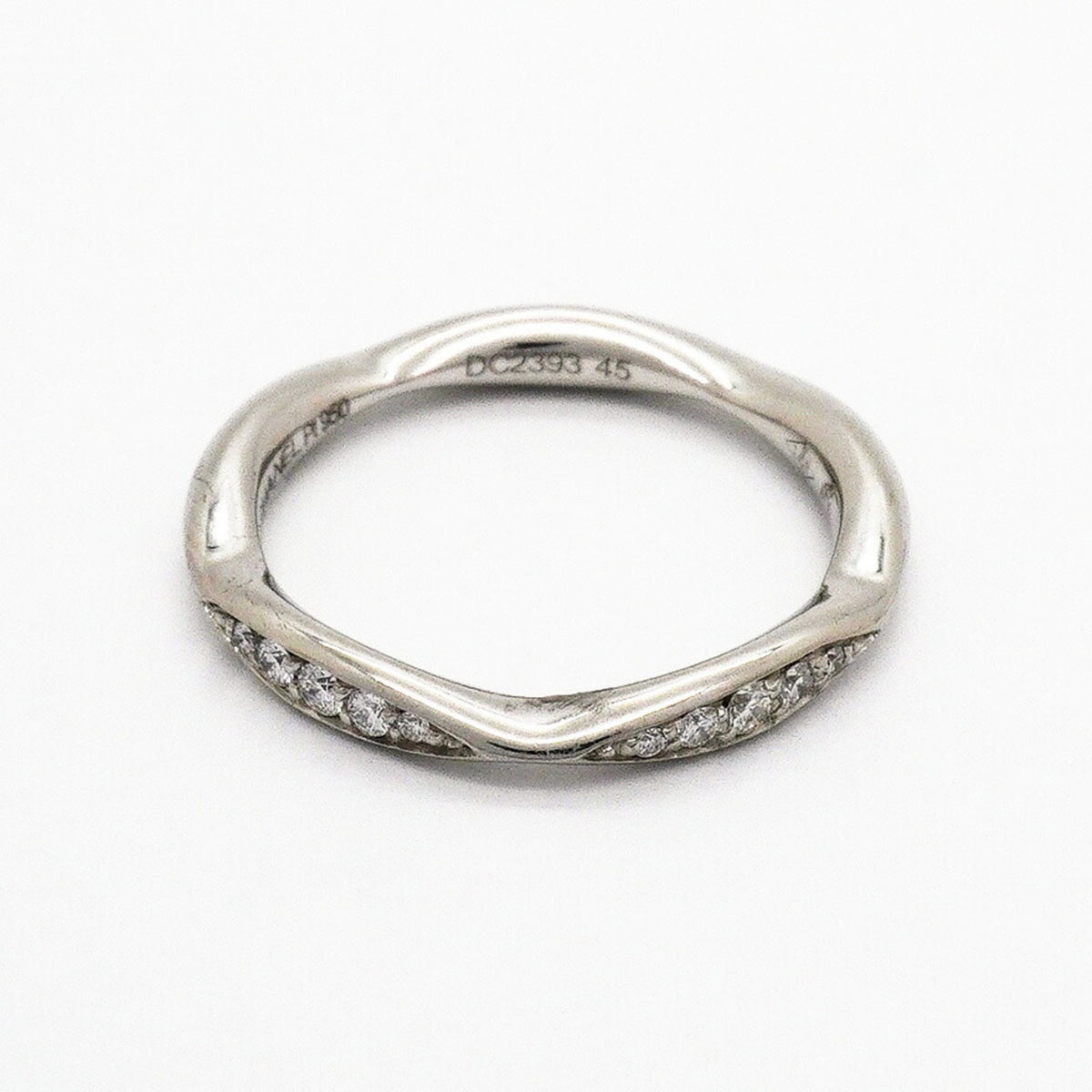 Chanel Platinum 950 Band Ring (Pre-Owned)