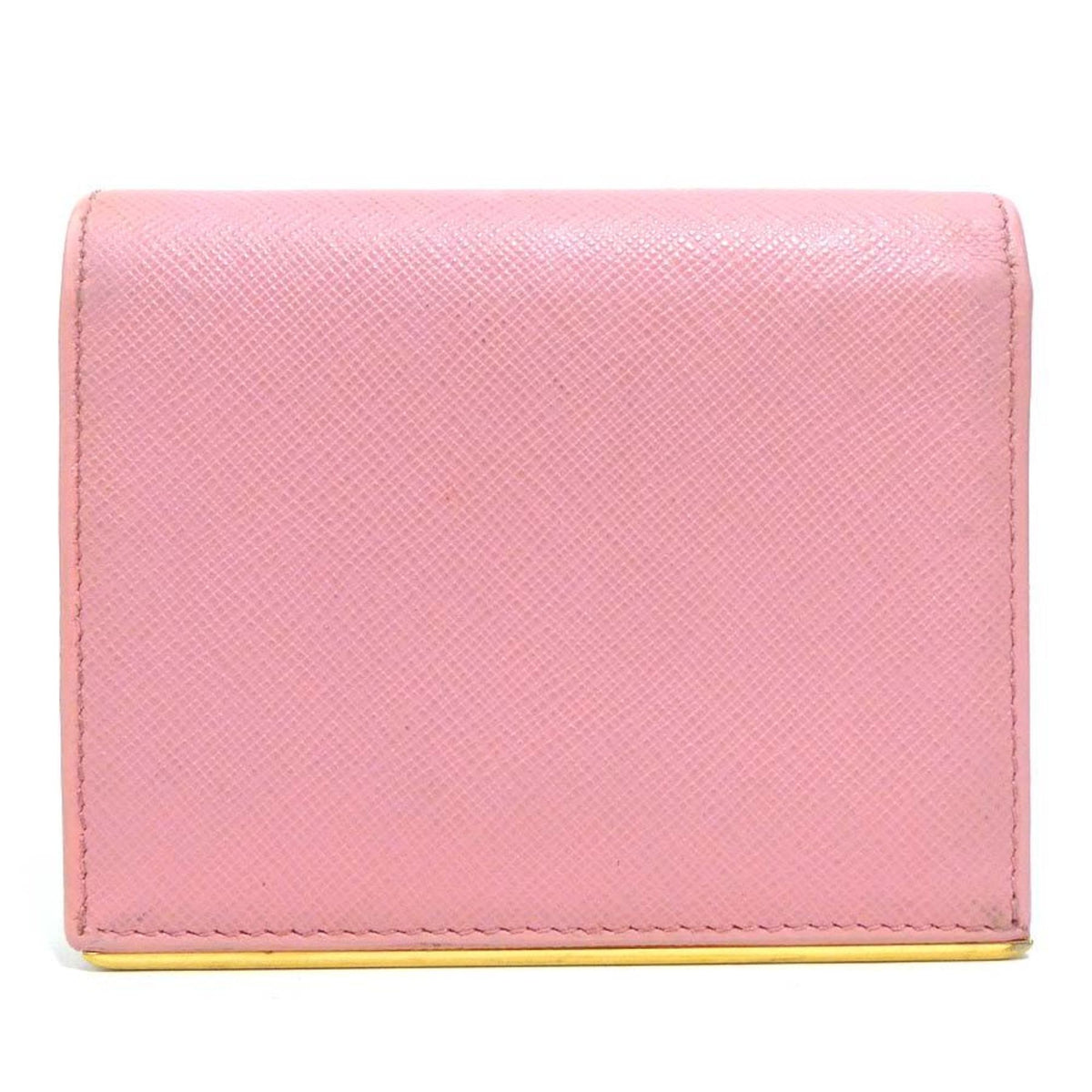 Prada Pink Leather Wallet (Bi-Fold) (Pre-Owned)