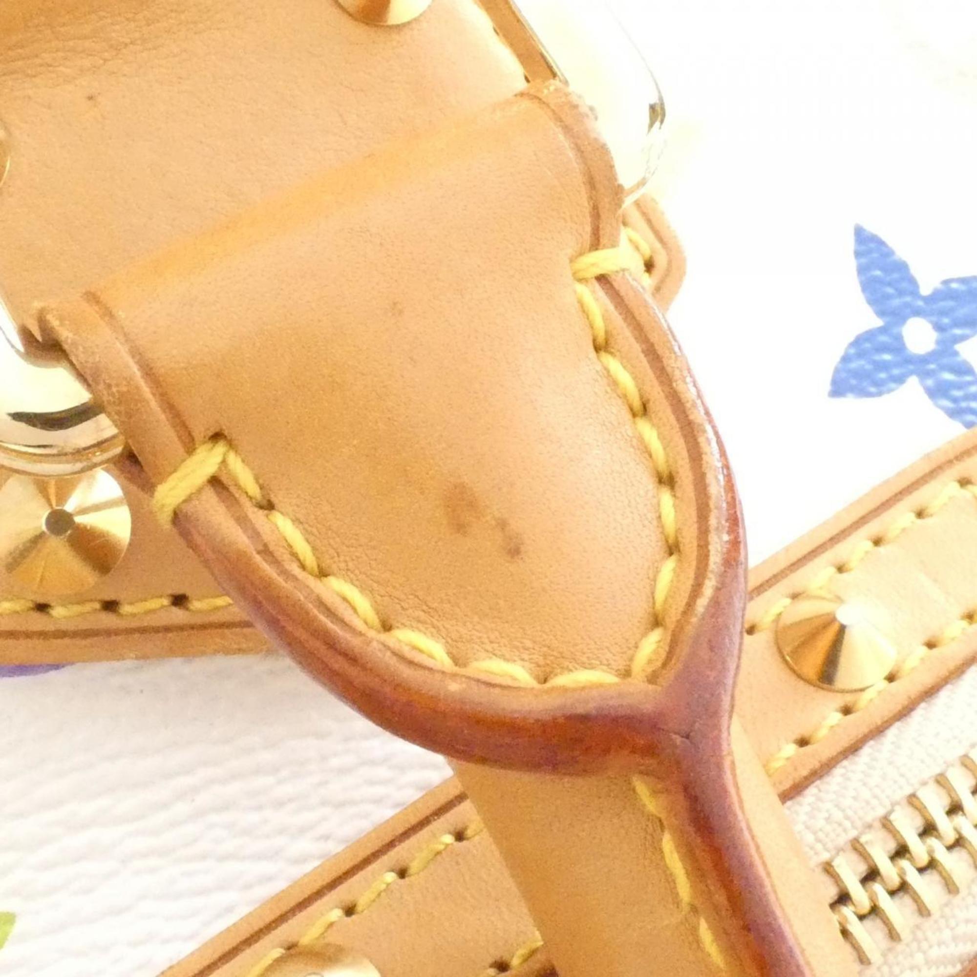 Louis Vuitton White Coated Canvas Handbag (Pre-Owned)