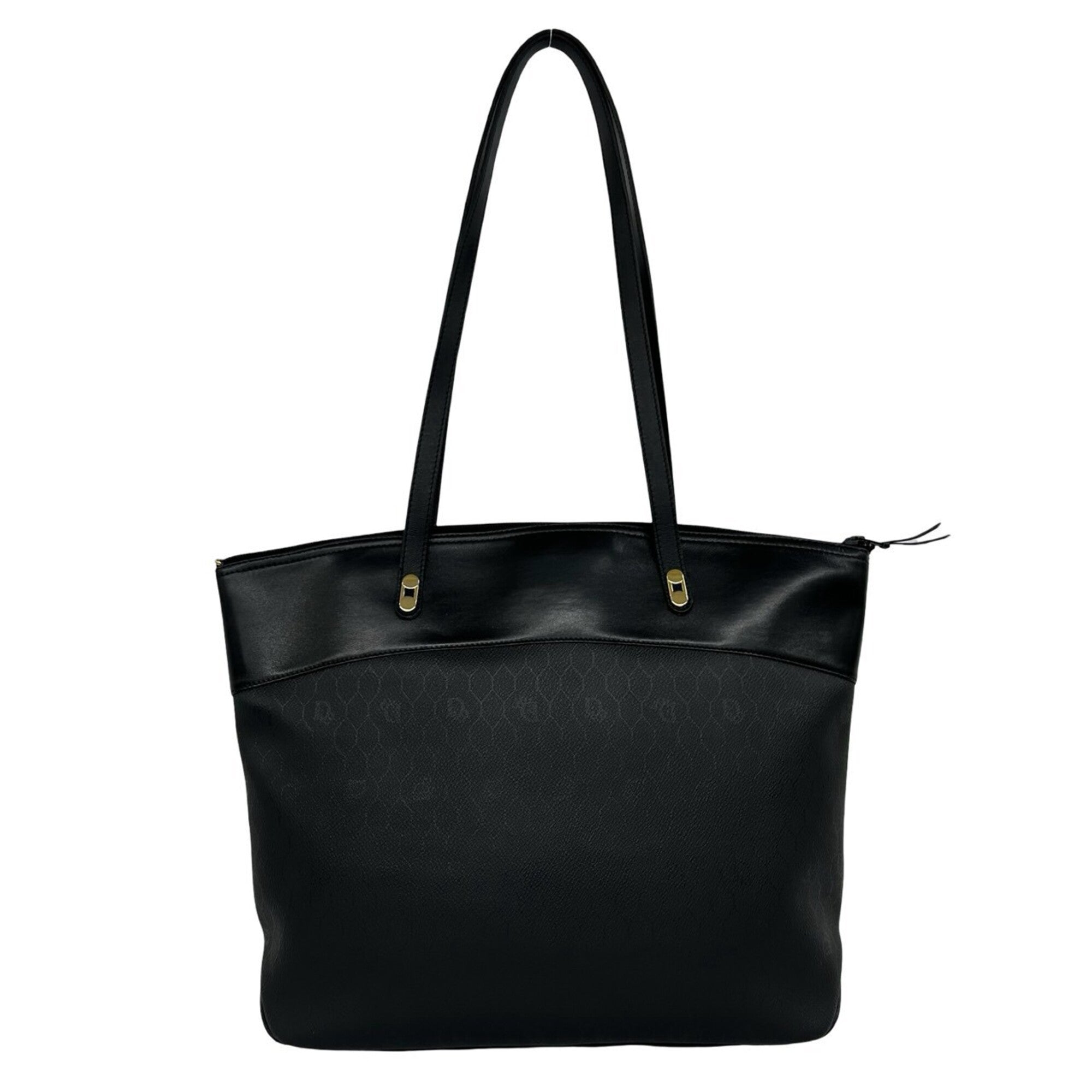 Christian Dior Black Leather Pvc Shoulder Bag Tote Bag (Pre-Owned)