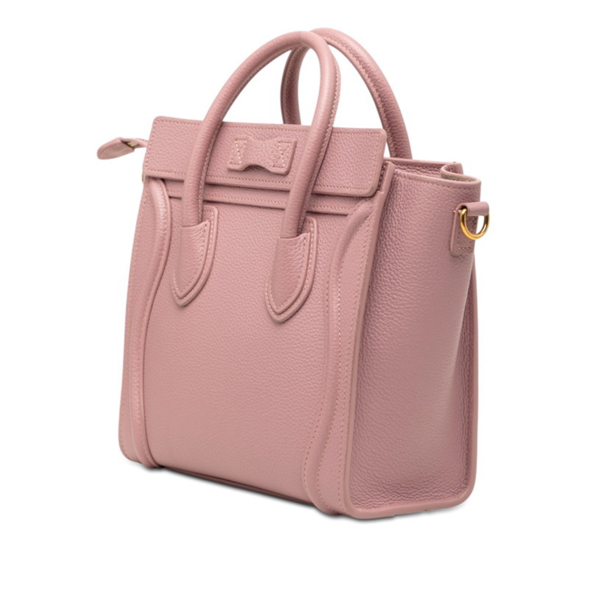 Celine Pink Leather Handbag Shoulder Bag (Pre-Owned)