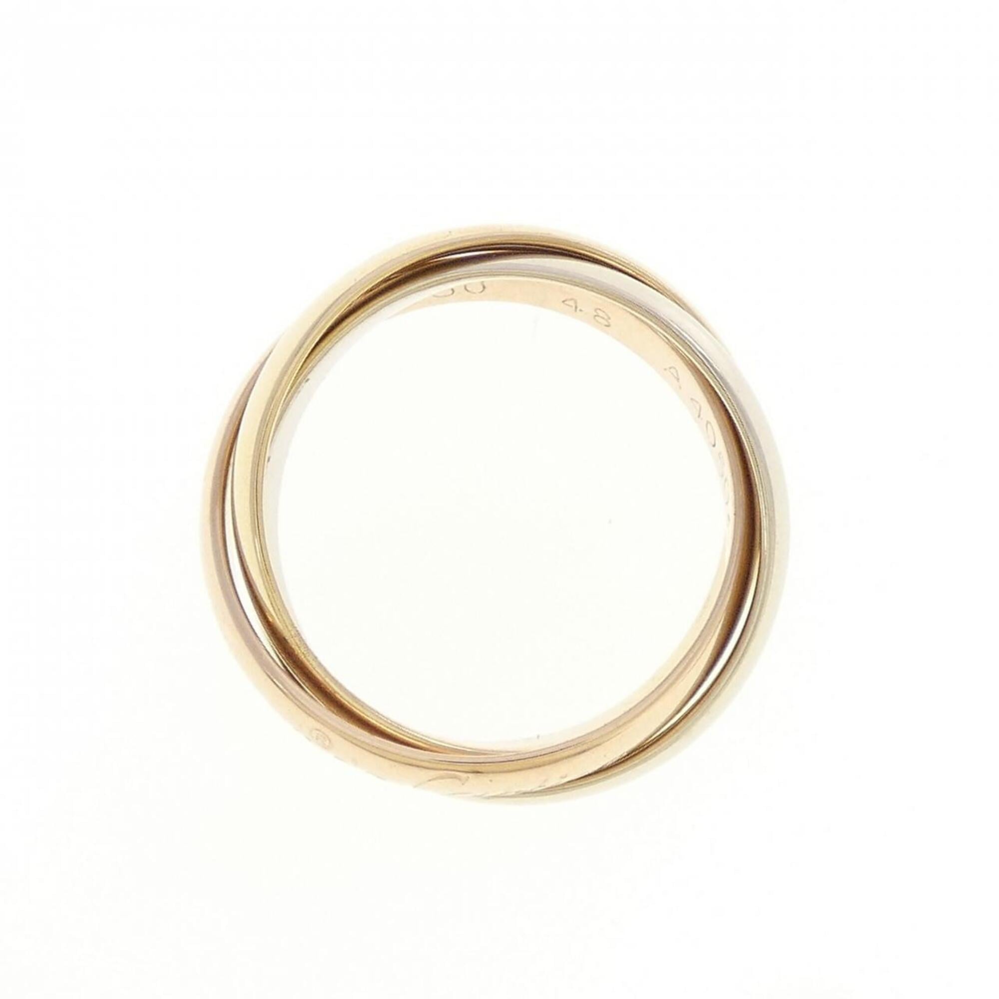 Cartier Trinity Pink Gold White Gold Yellow Gold Yellow Gold (18K) Pink Gold (18K) White Gold (18K) Band Ring (Pre-Owned)