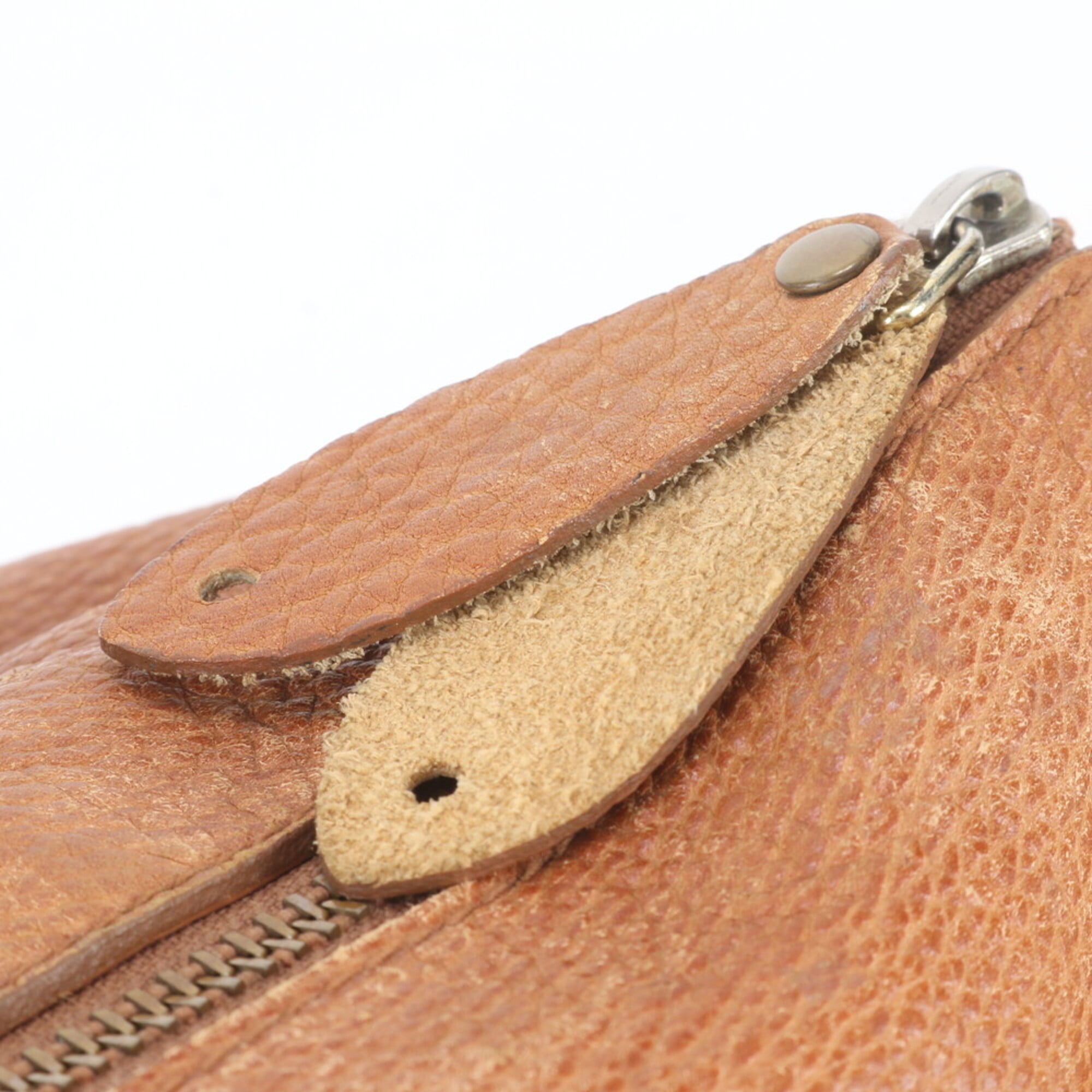 Ralph Lauren Camel Leather Boston Bag Handbag (Pre-Owned)