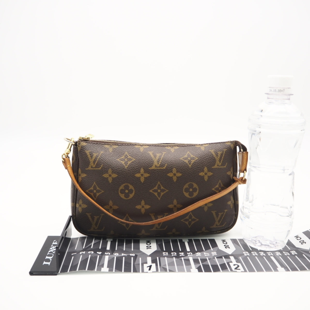 Louis Vuitton Monogram Beige Brown Coated Canvas Leather Handbag (Pre-Owned)
