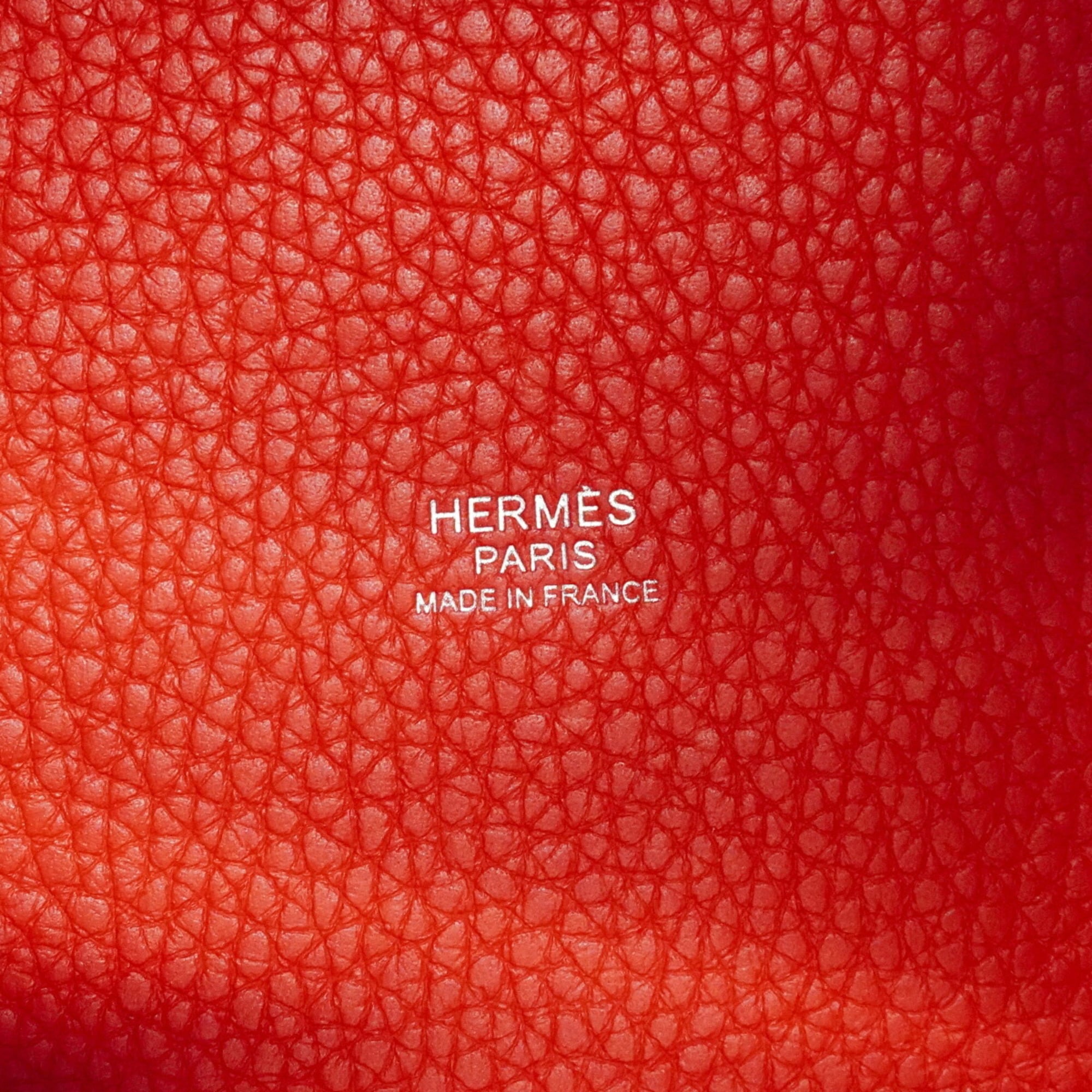 Hermes Pink Taurillon Clemence Leather Handbag (Pre-Owned)