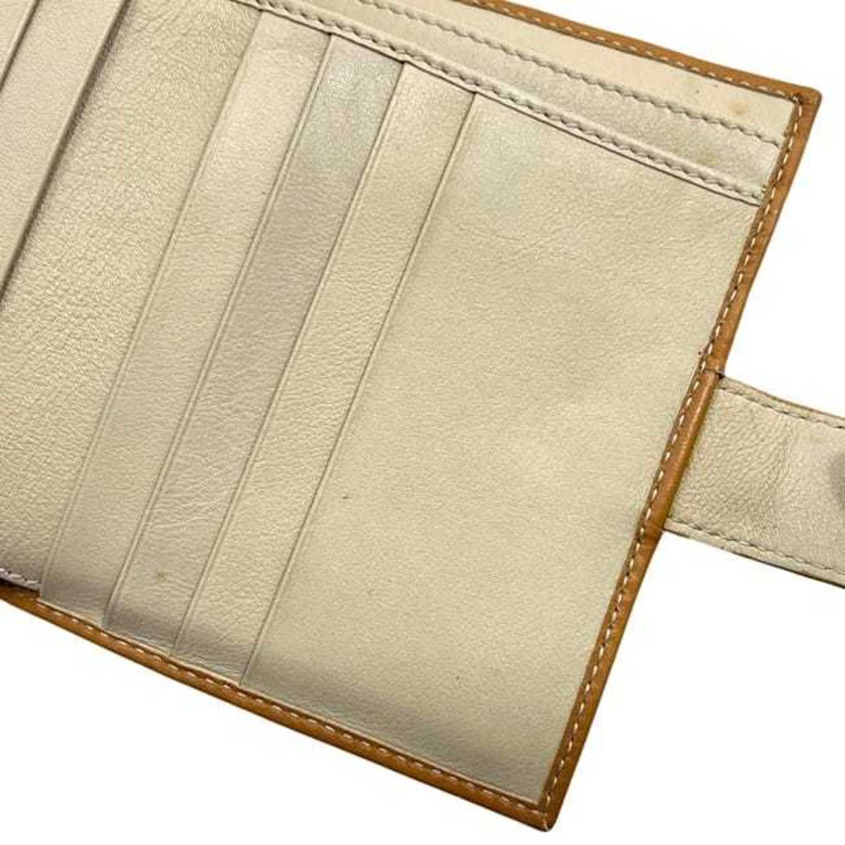 Salvatore Ferragamo Brown Camel Leather Wallet (Bi-Fold) (Pre-Owned)