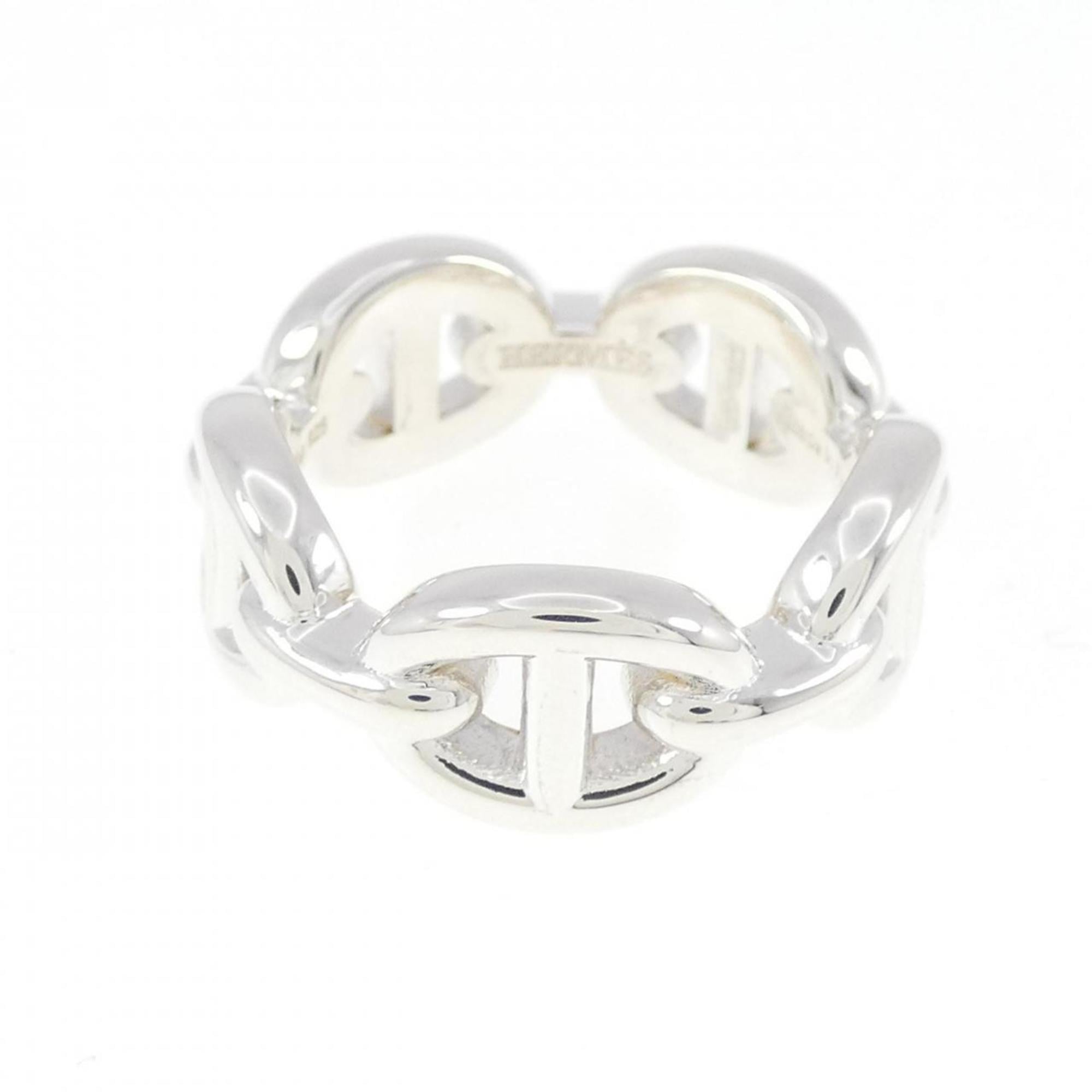 Hermes Silver 925 Band Ring (Pre-Owned)