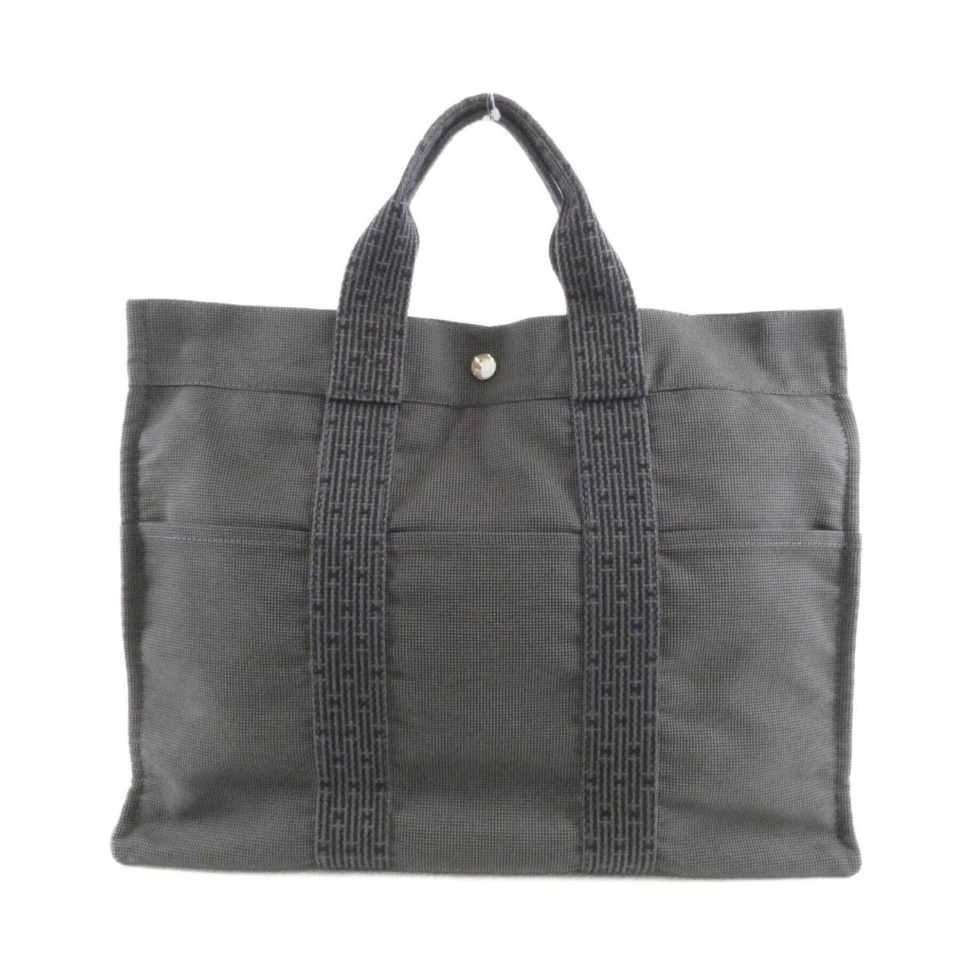 Hermes Black Canvas Handbag (Pre-Owned)