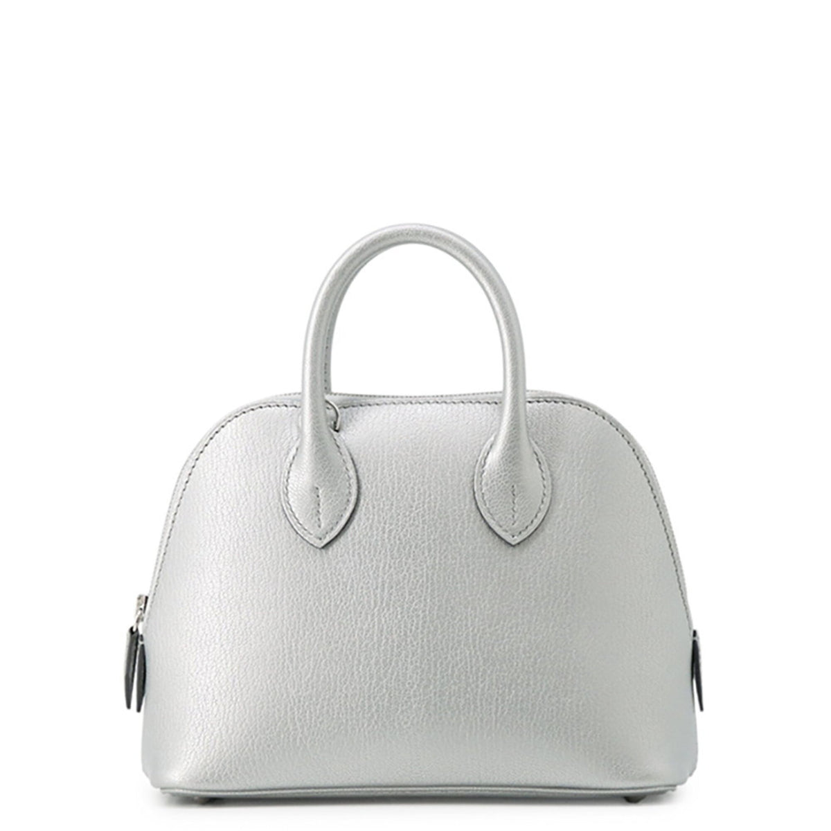 Hermes Bolide Argent Chevre Leather Handbag (Pre-Owned)