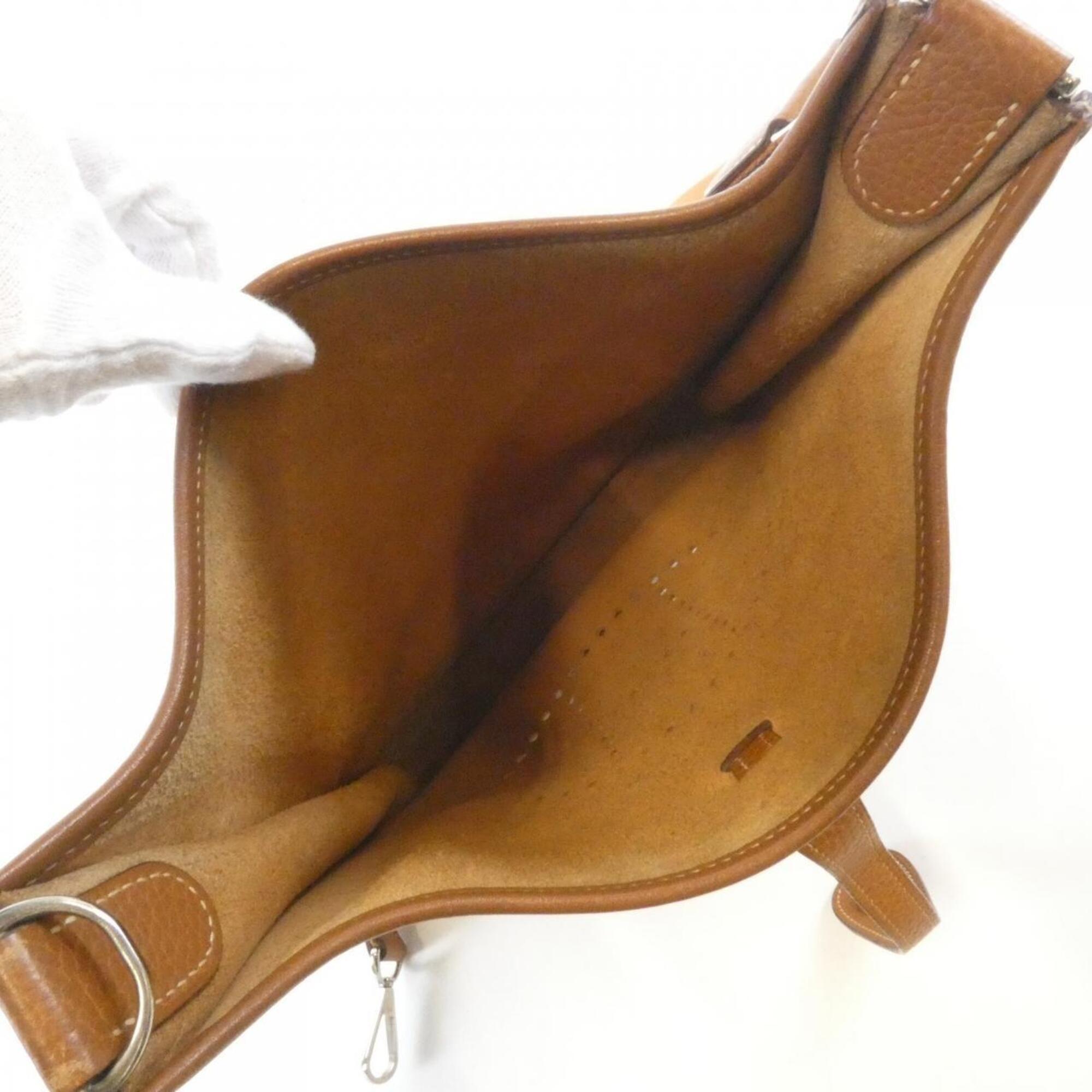 Hermes Gold Taurillon Clemence Leather Shoulder Bag (Pre-Owned)