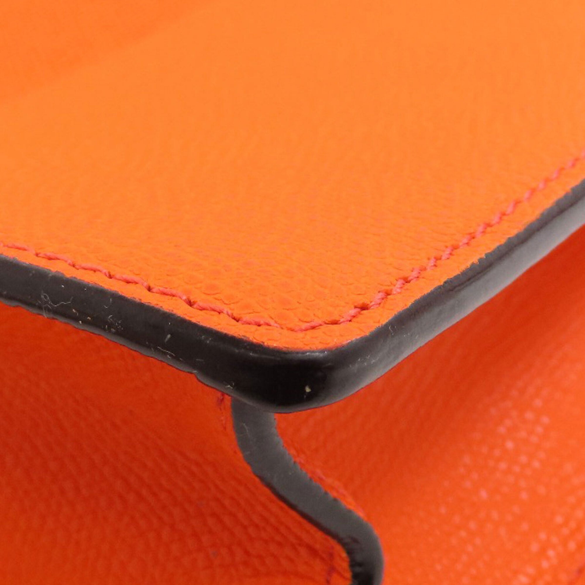 Valextra Orange Leather Handbag (Pre-Owned)