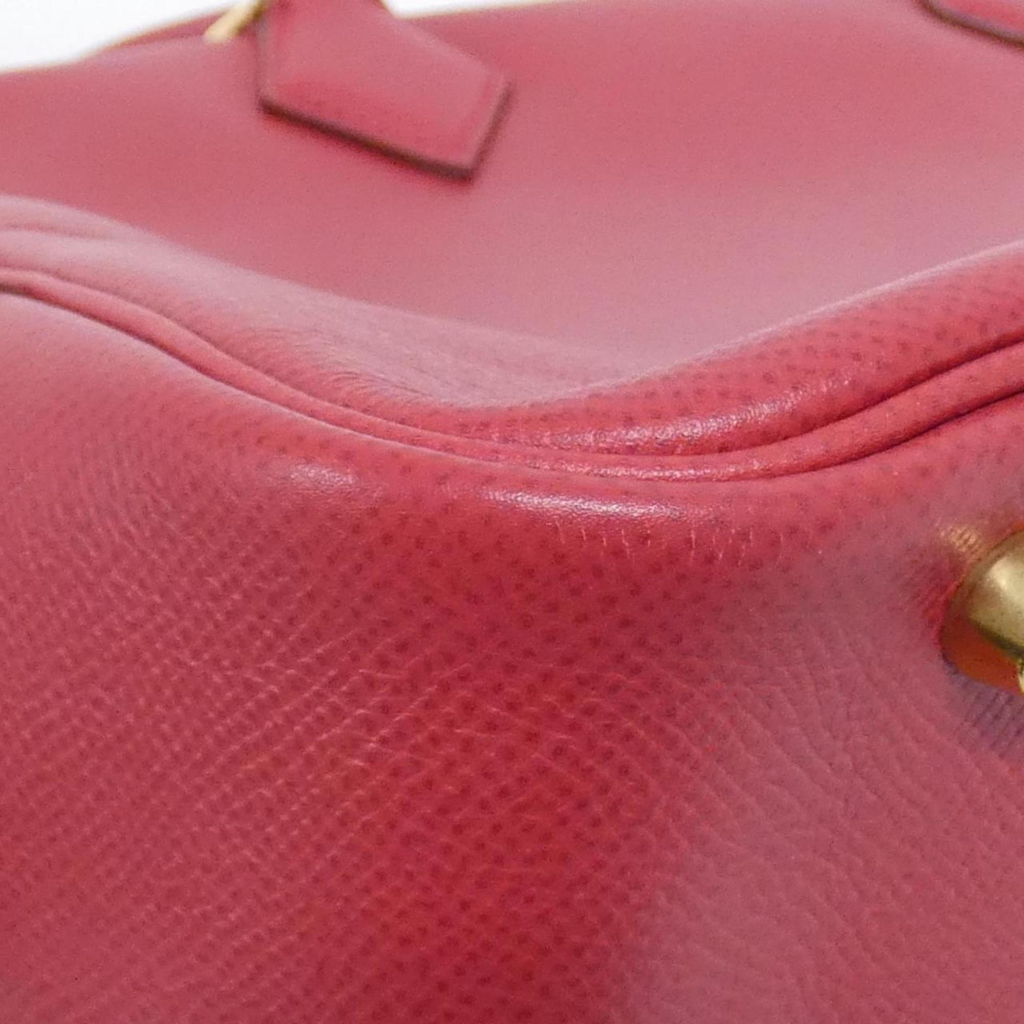 Hermes Rouge Vif Courchevel Leather Handbag (Pre-Owned)
