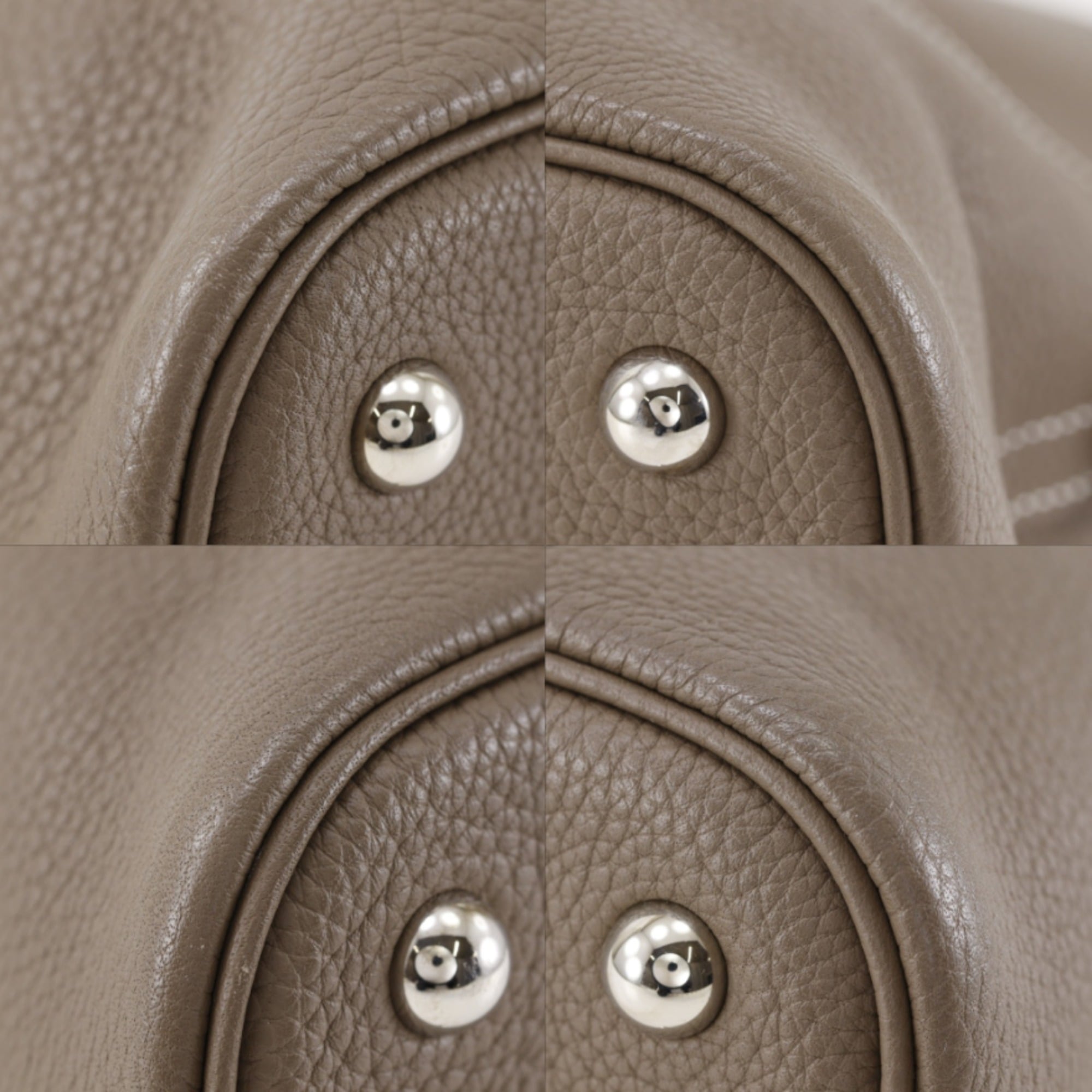 Hermes Bolide Etoupe Gray Taurillon Clemence Leather Handbag (Pre-Owned)