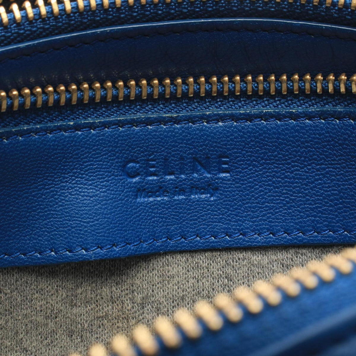 Celine Blue Leather Handbag Shoulder Bag (Pre-Owned)