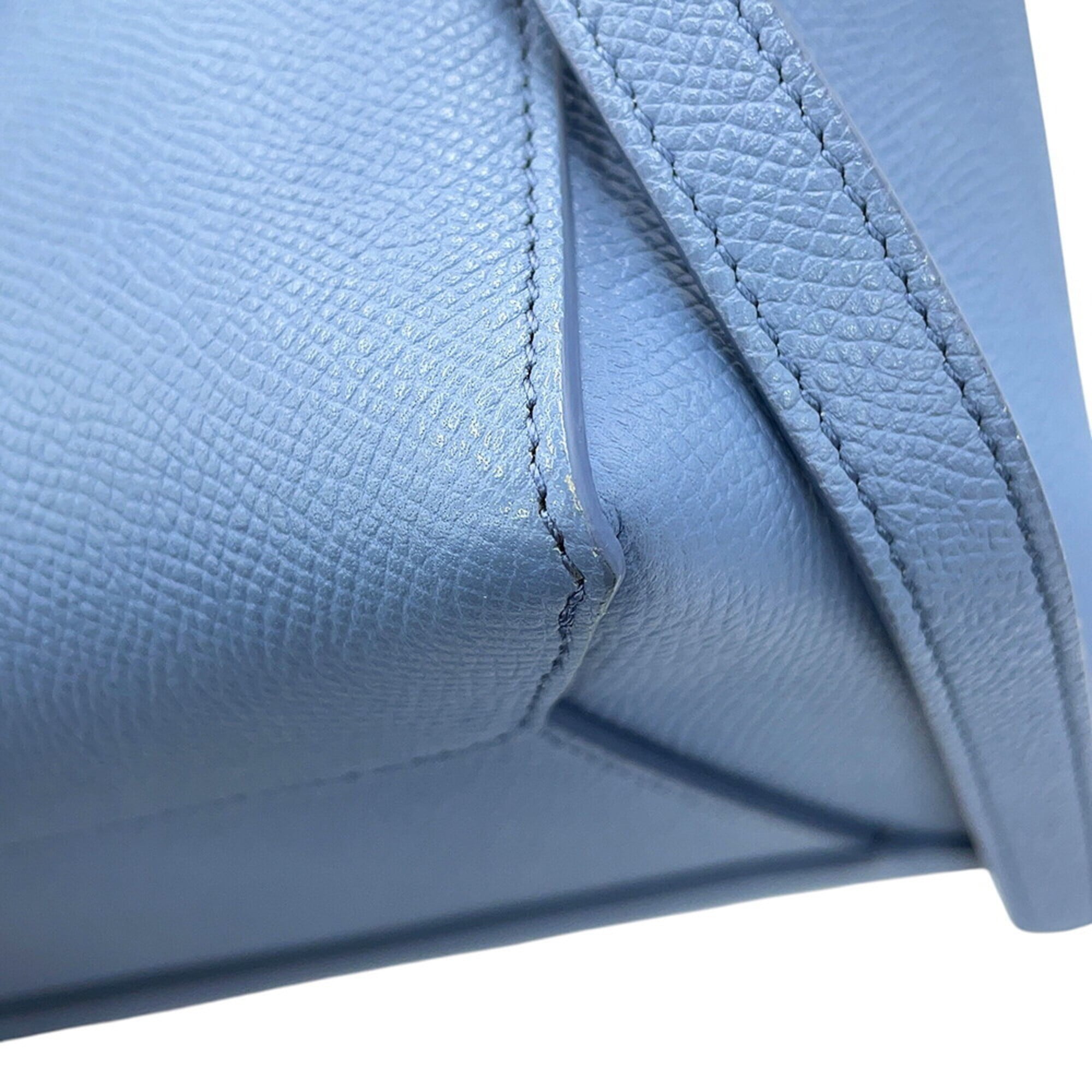 Celine Blue Leather Handbag Shoulder Bag (Pre-Owned)