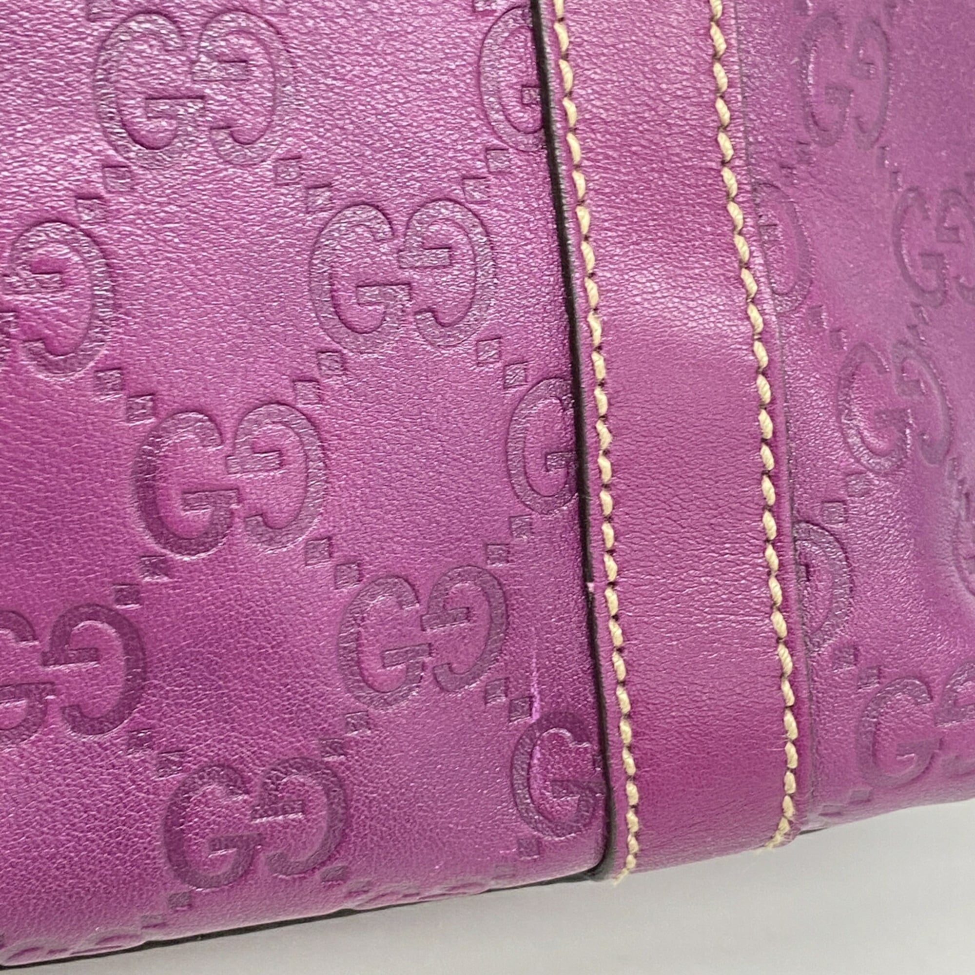 Gucci Purple Leather Tote Bag (Pre-Owned)