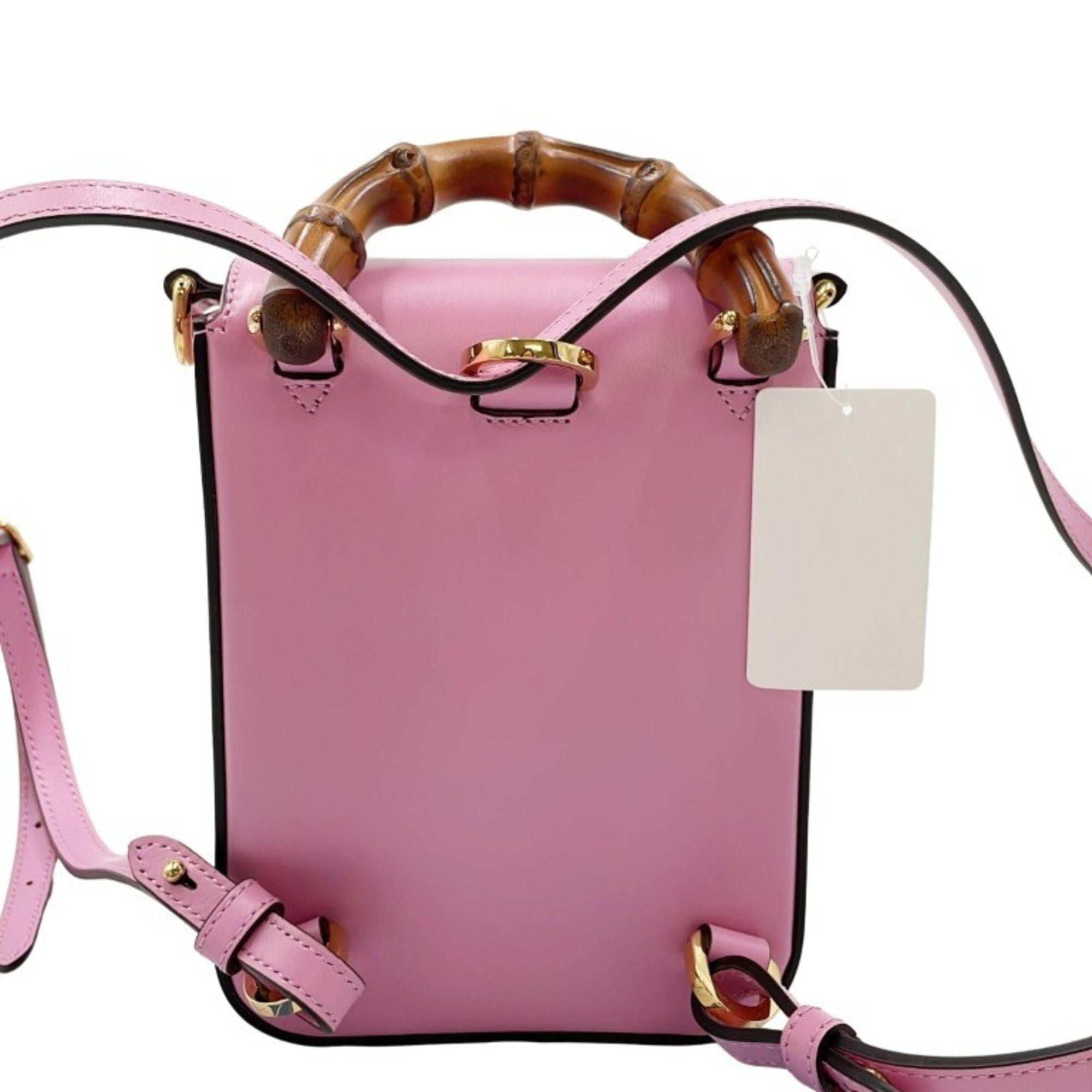 Gucci Pink Leather Handbag Shoulder Bag Tote Bag (Pre-Owned)