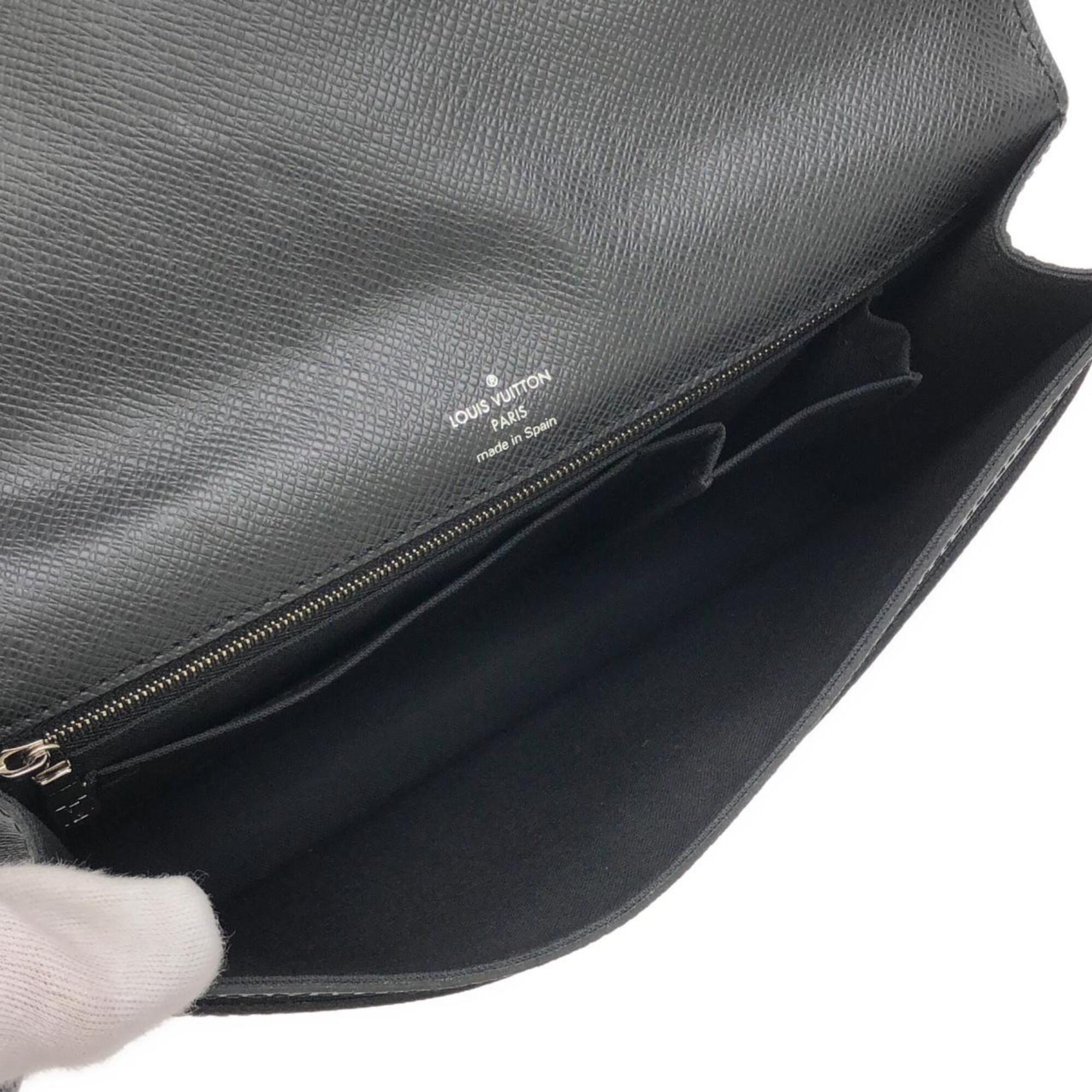 Louis Vuitton Taiga Ardoise Leather Handbag (Pre-Owned)