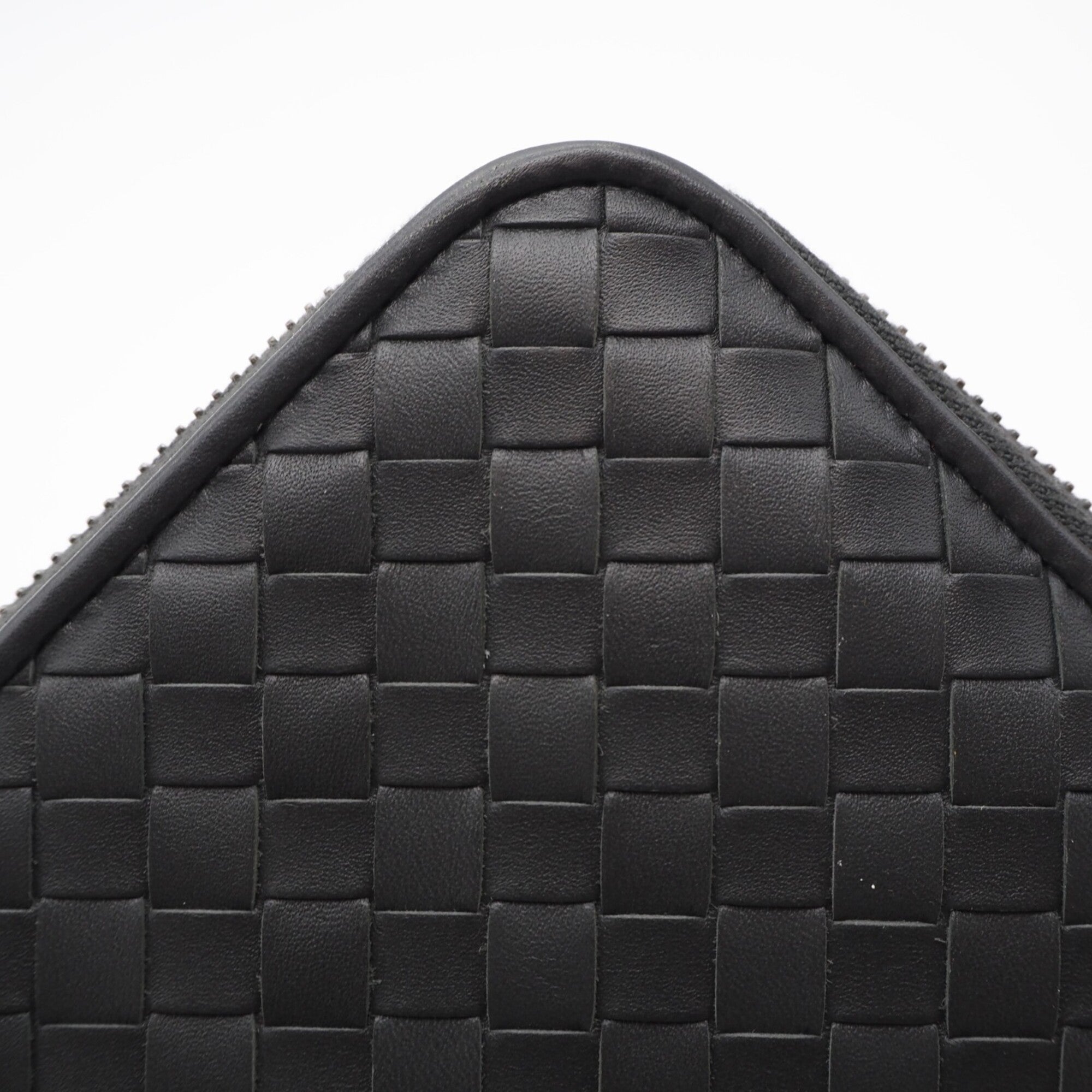 Bottega Veneta Intrecciato Gray Leather Long Wallet (Bi-Fold) (Pre-Owned)