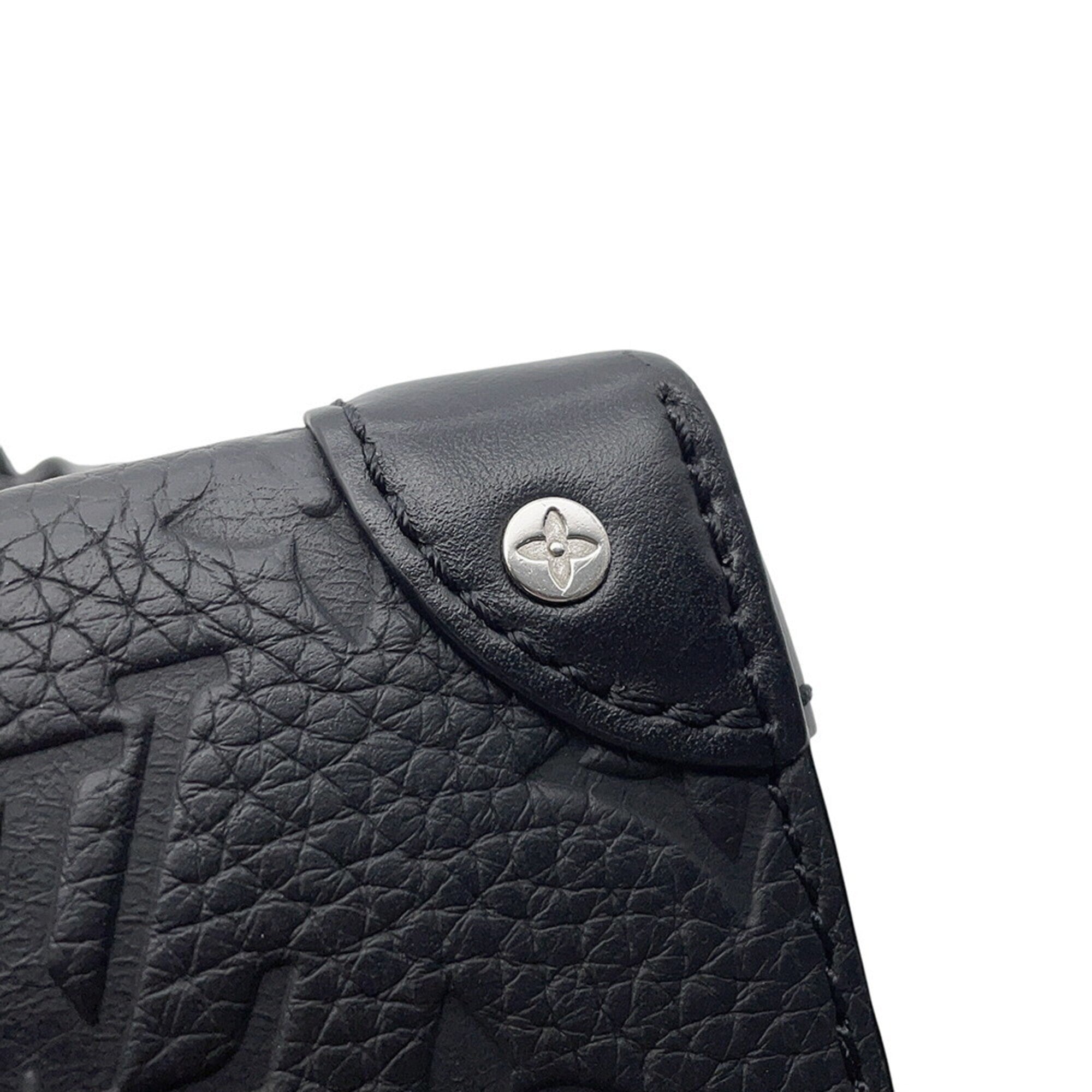 Louis Vuitton Black Noir Monogram Leather Long Wallet (Bi-Fold) (Pre-Owned)