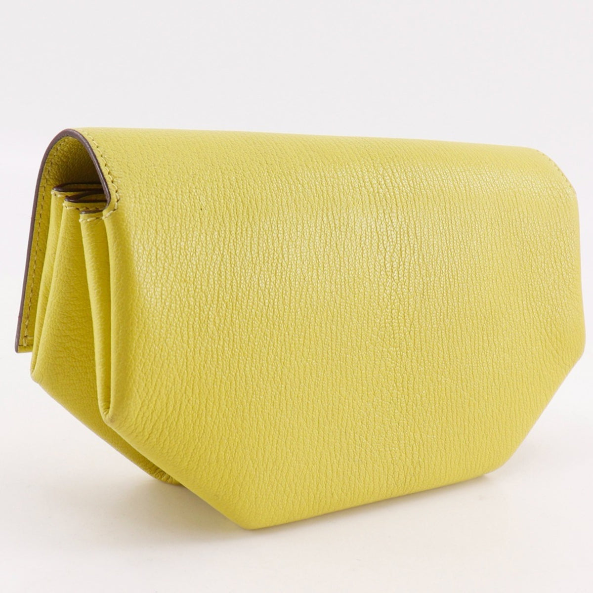 Hermes Yellow Chevre Leather Clutch Bag (Pre-Owned)