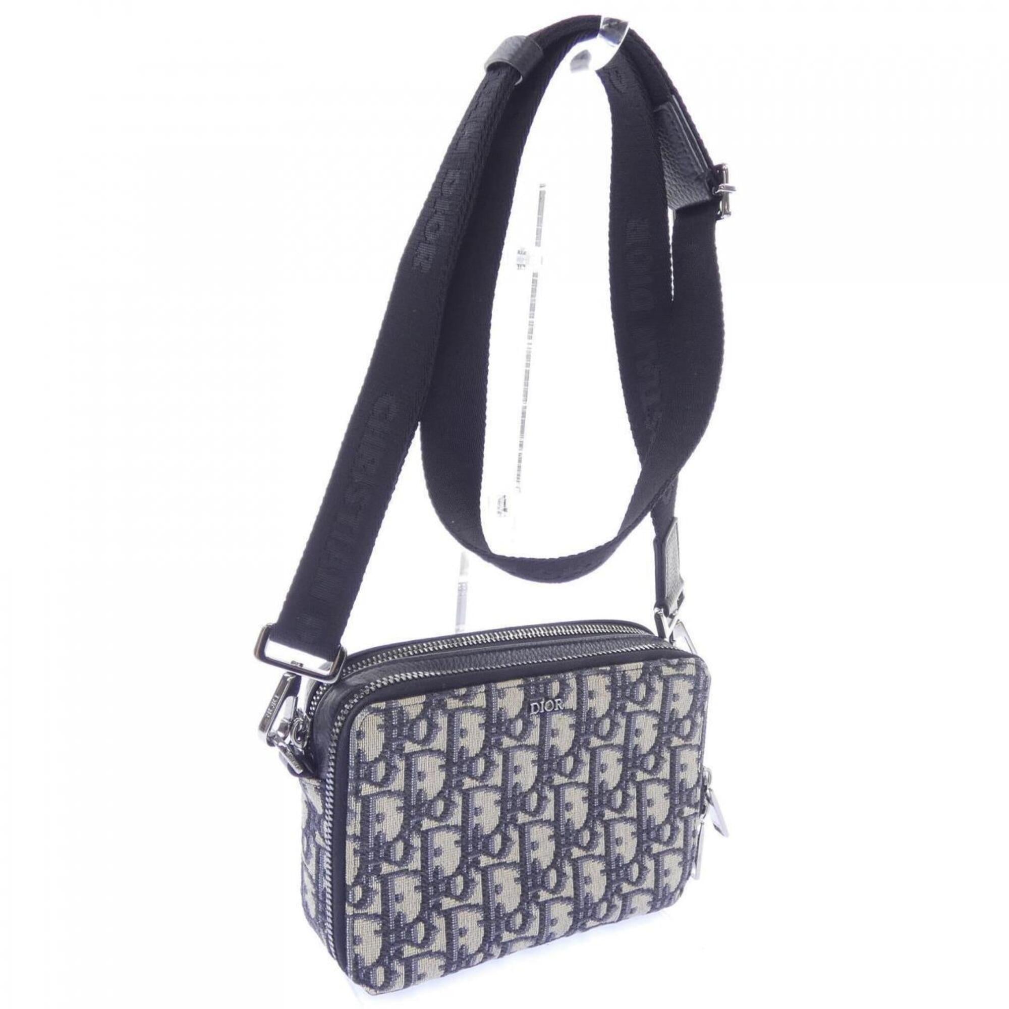 Christian Dior Beige Navy Handbag (Pre-Owned)