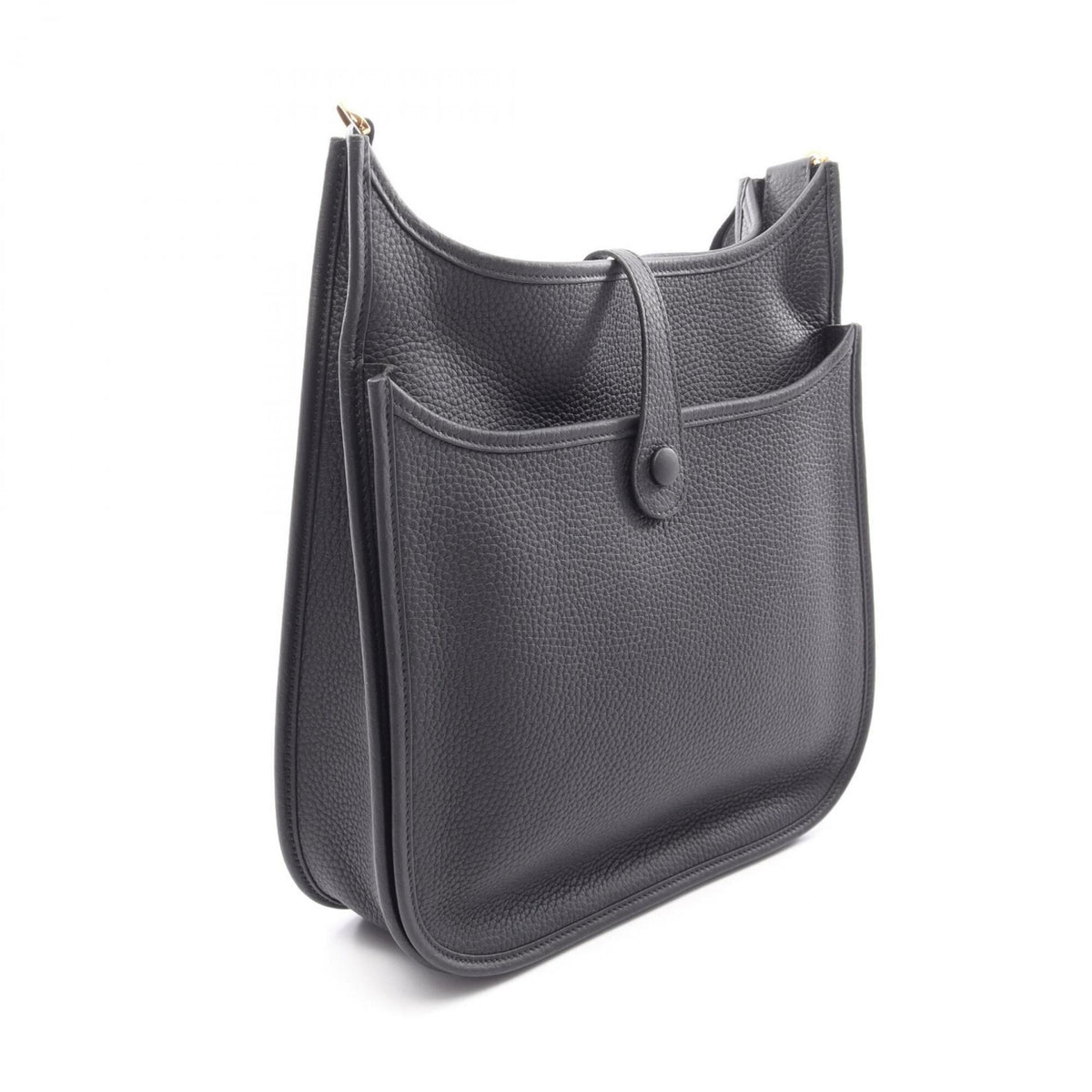 Hermes Black Taurillon Clemence Leather Handbag Shoulder Bag (Pre-Owned)