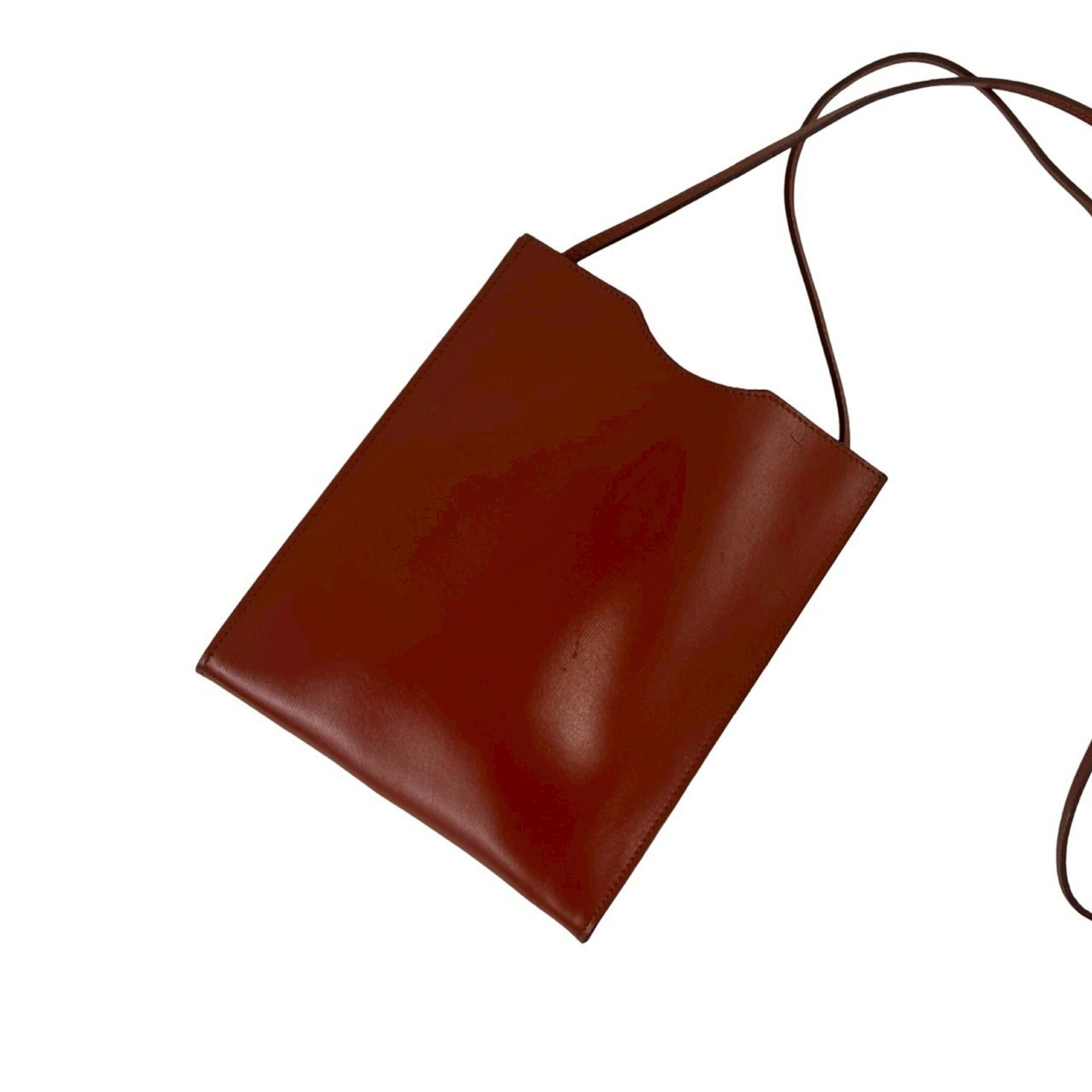 Hermes Brown Leather Pochette Shoulder Bag (Pre-Owned)