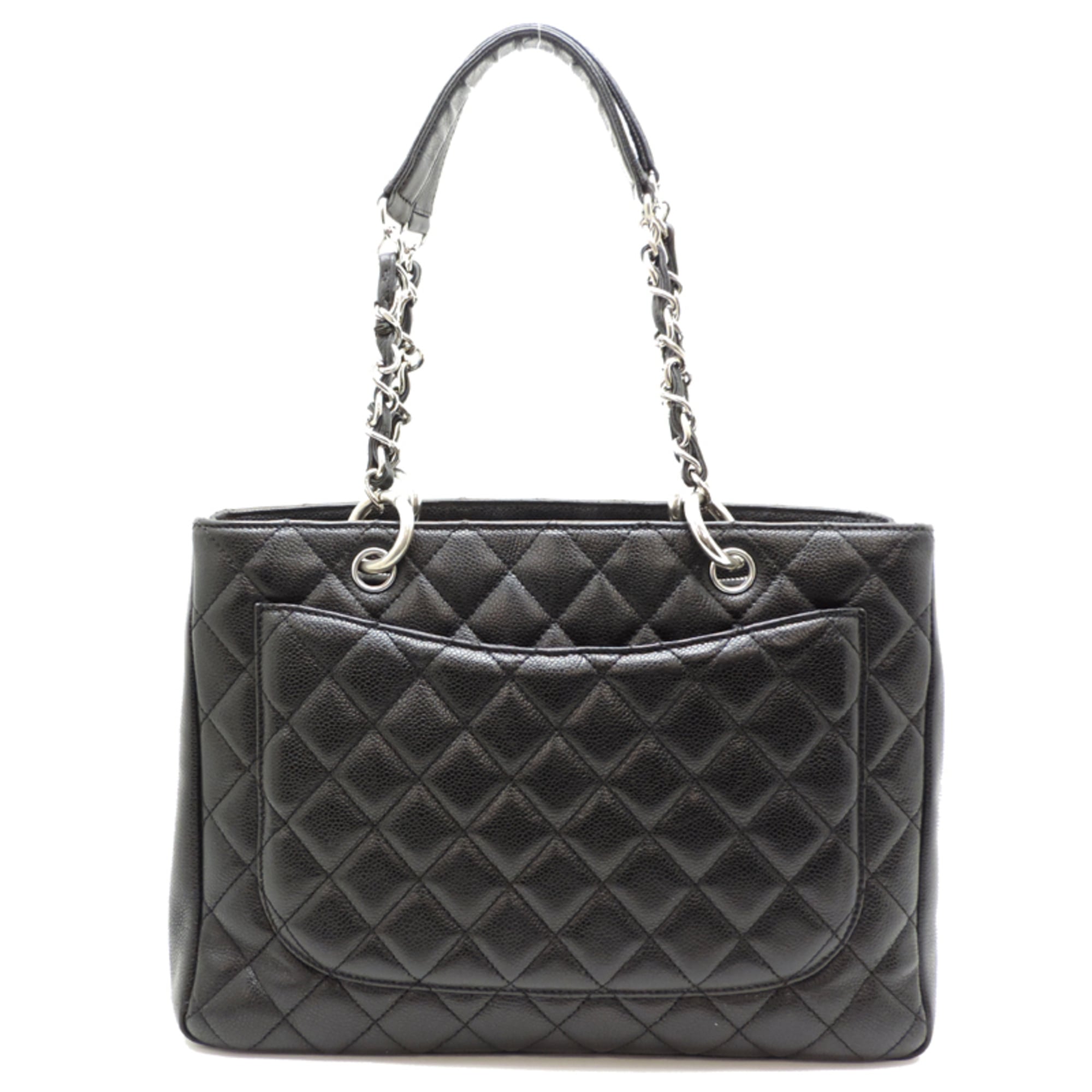 Chanel Black Grained Calfskin Tote Bag (Pre-Owned)