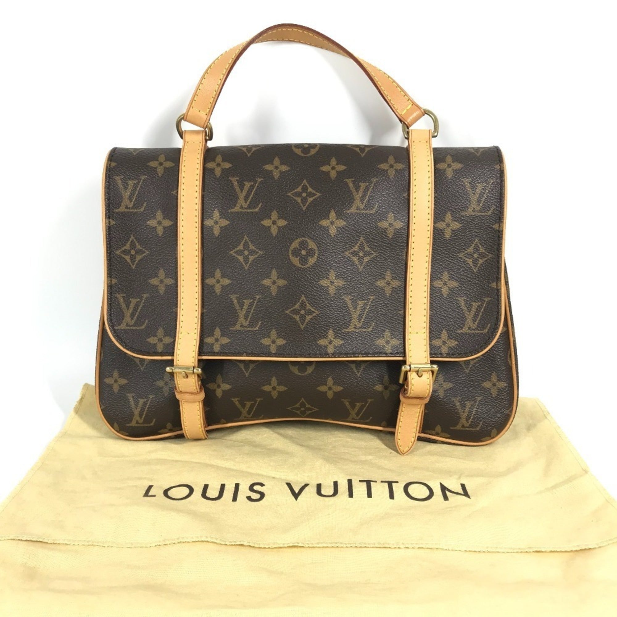 Louis Vuitton Brown Monogram Canvas Handbag (Pre-Owned)