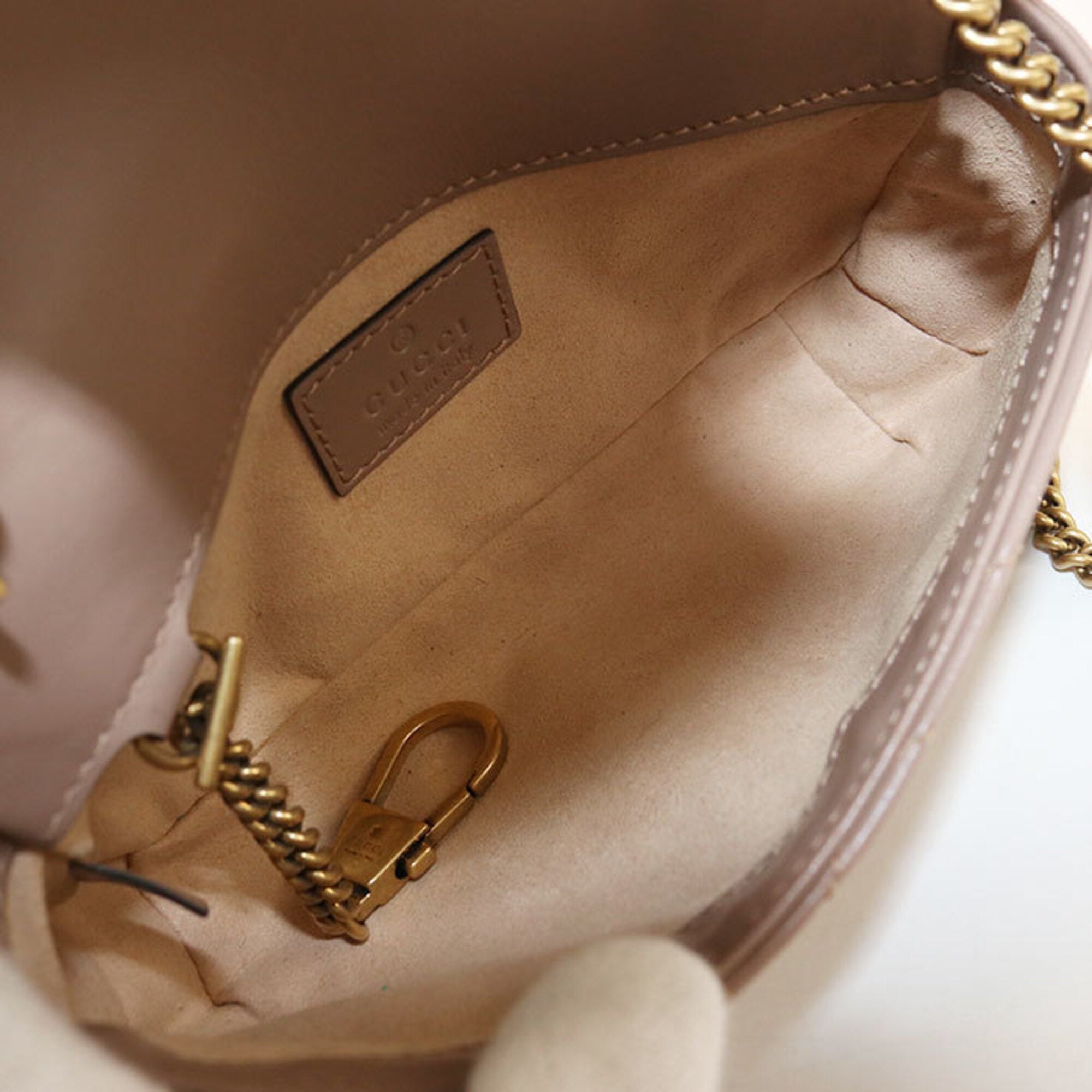 Gucci Beige Leather Shoulder Bag (Pre-Owned)