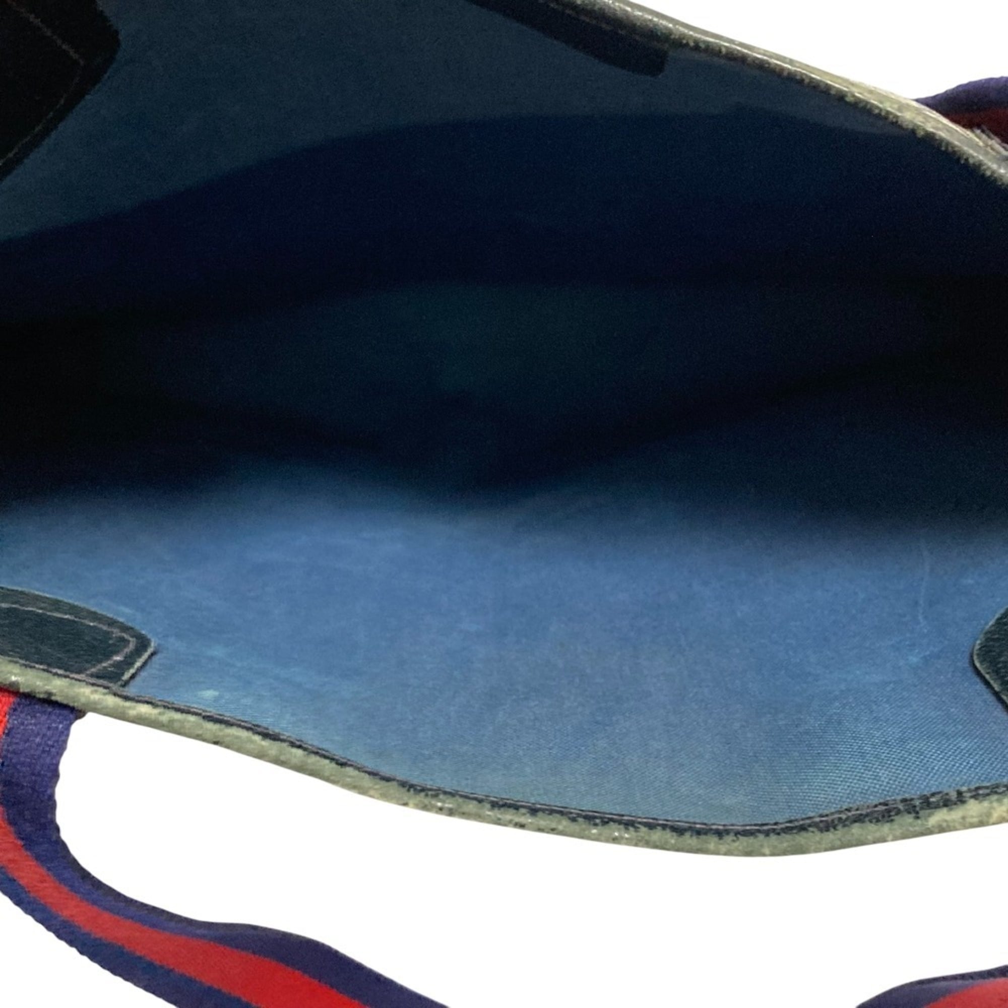 Gucci Gray Navy Gg Plus Tote Bag (Pre-Owned)