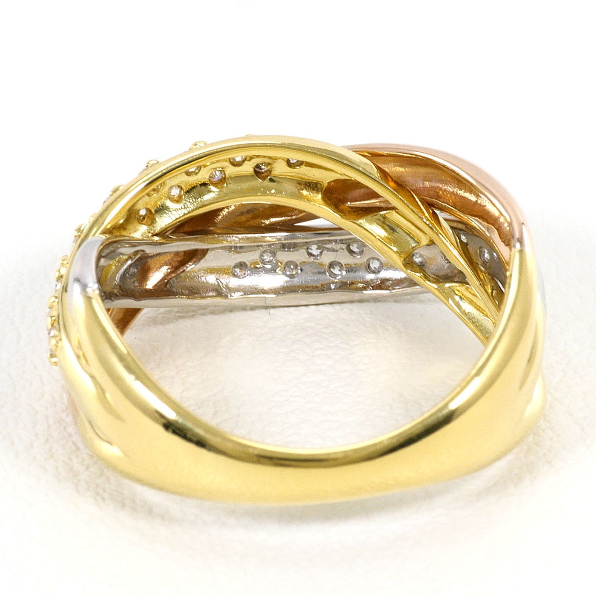 Unbranded Pink Gold Platinum Yellow Gold Yellow Gold (18K) Pink Gold (18K) Platinum 900 Band Ring (Pre-Owned)