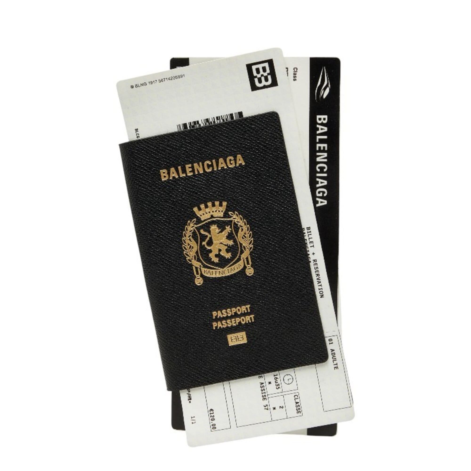 Balenciaga Black Leather Long Wallet (Bi-Fold) (Pre-Owned)