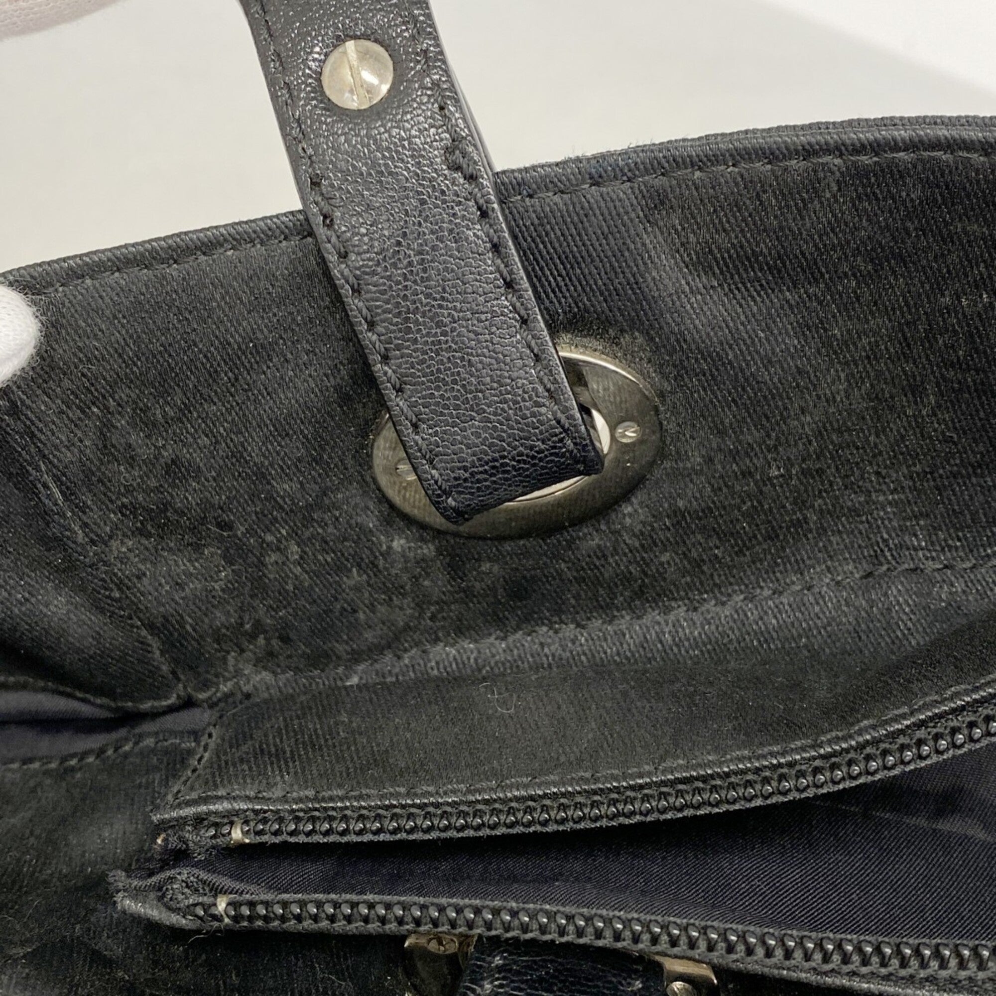 Chanel Black Canvas Tote Bag (Pre-Owned)