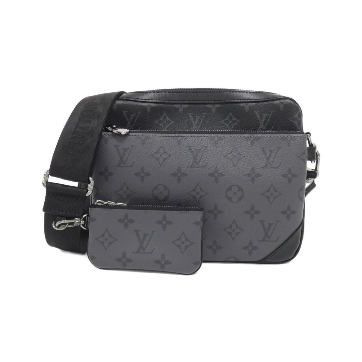 Louis Vuitton Black Coated Canvas Shoulder Bag (Pre-Owned)
