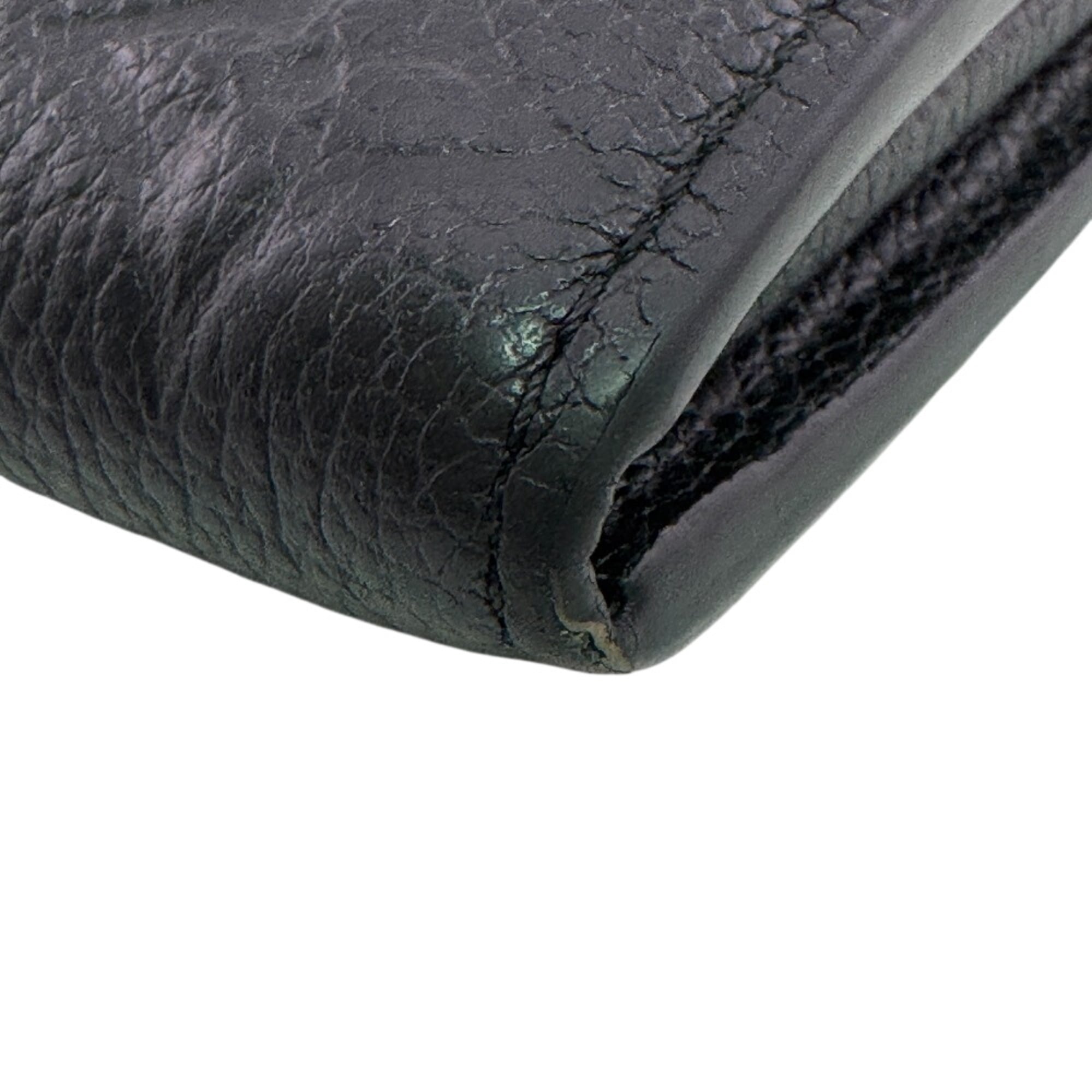 Louis Vuitton Monogram Empreinte Black Noir Leather Long Wallet (Bi-Fold) (Pre-Owned)