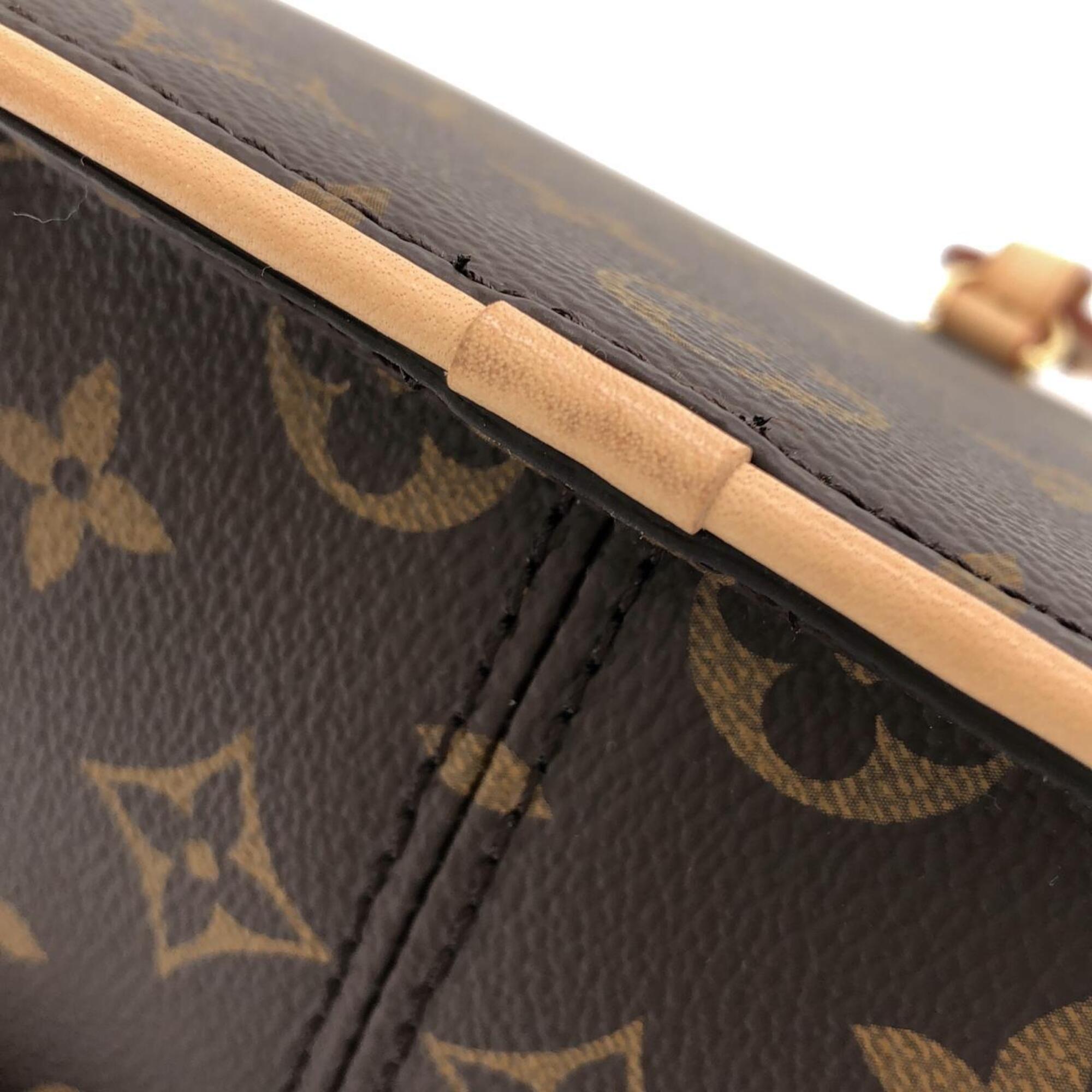 Louis Vuitton Marron Coated Canvas Shoulder Bag (Pre-Owned)
