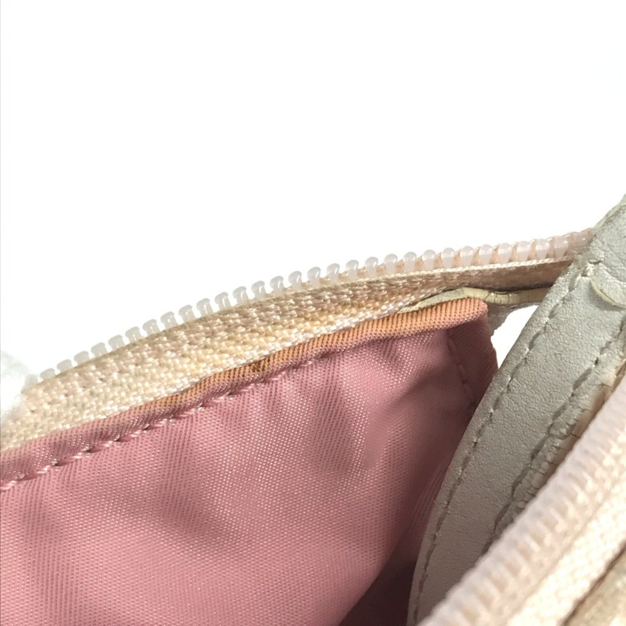 Christian Dior Pink White Yellow Leather Canvas Shoulder Bag (Pre-Owned)
