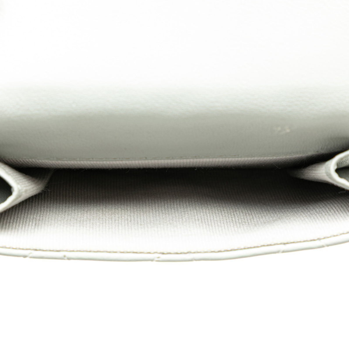 Chanel Gray Leather Wallet (Tri-Fold) (Pre-Owned)