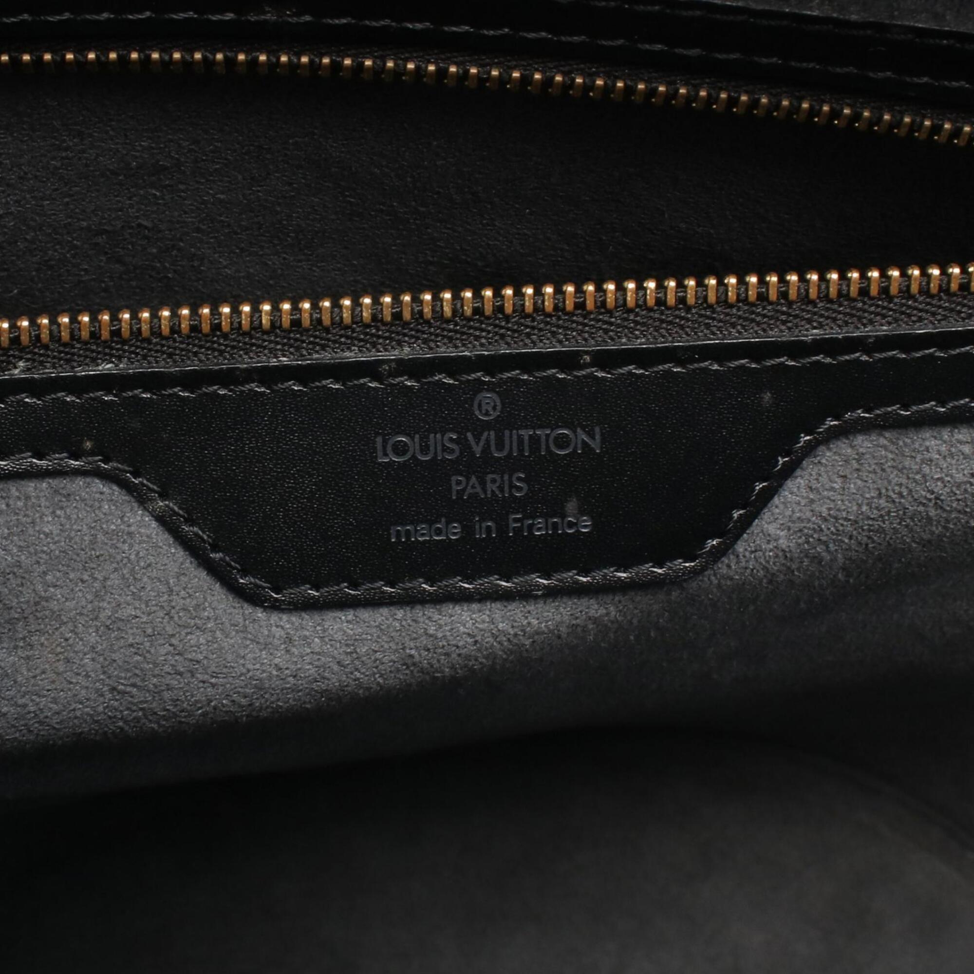 Louis Vuitton Black Noir Leather Handbag Shoulder Bag (Pre-Owned)