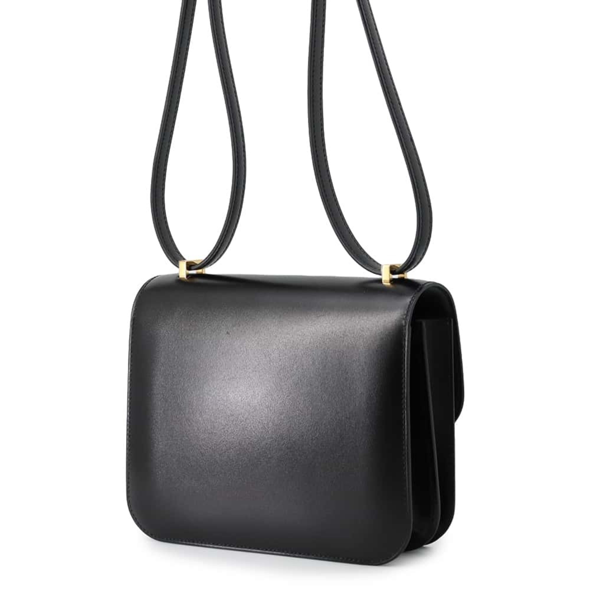 Hermes Constance Black Box Calf Leather Handbag (Pre-Owned)