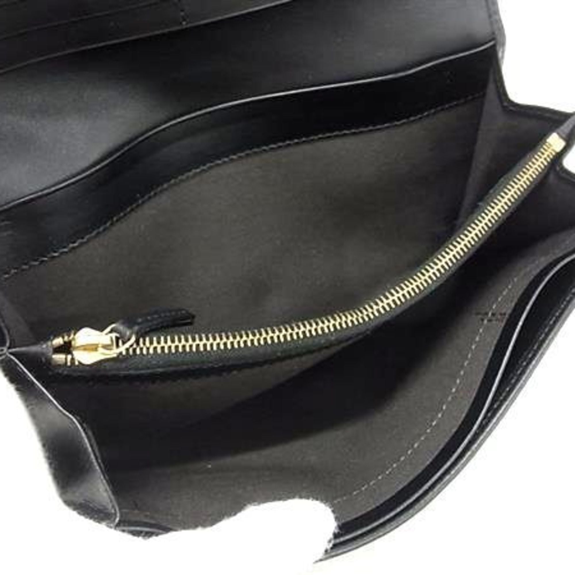Fendi Zucchino Black Canvas Leather Long Wallet (Bi-Fold) (Pre-Owned)