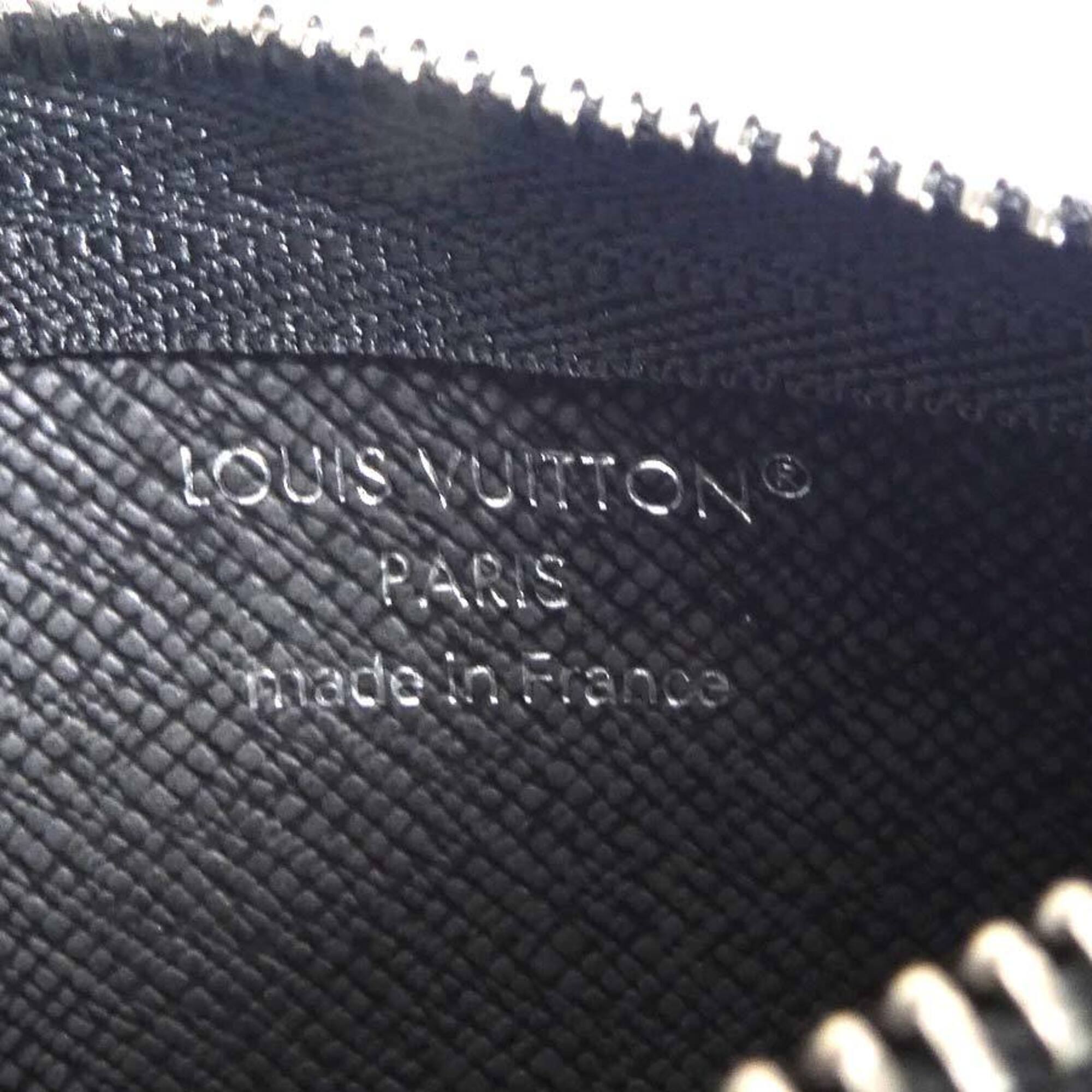 Louis Vuitton Black Gray Monogram Eclipse Monogram Eclipse Coin Purse/Coin Case (Pre-Owned)