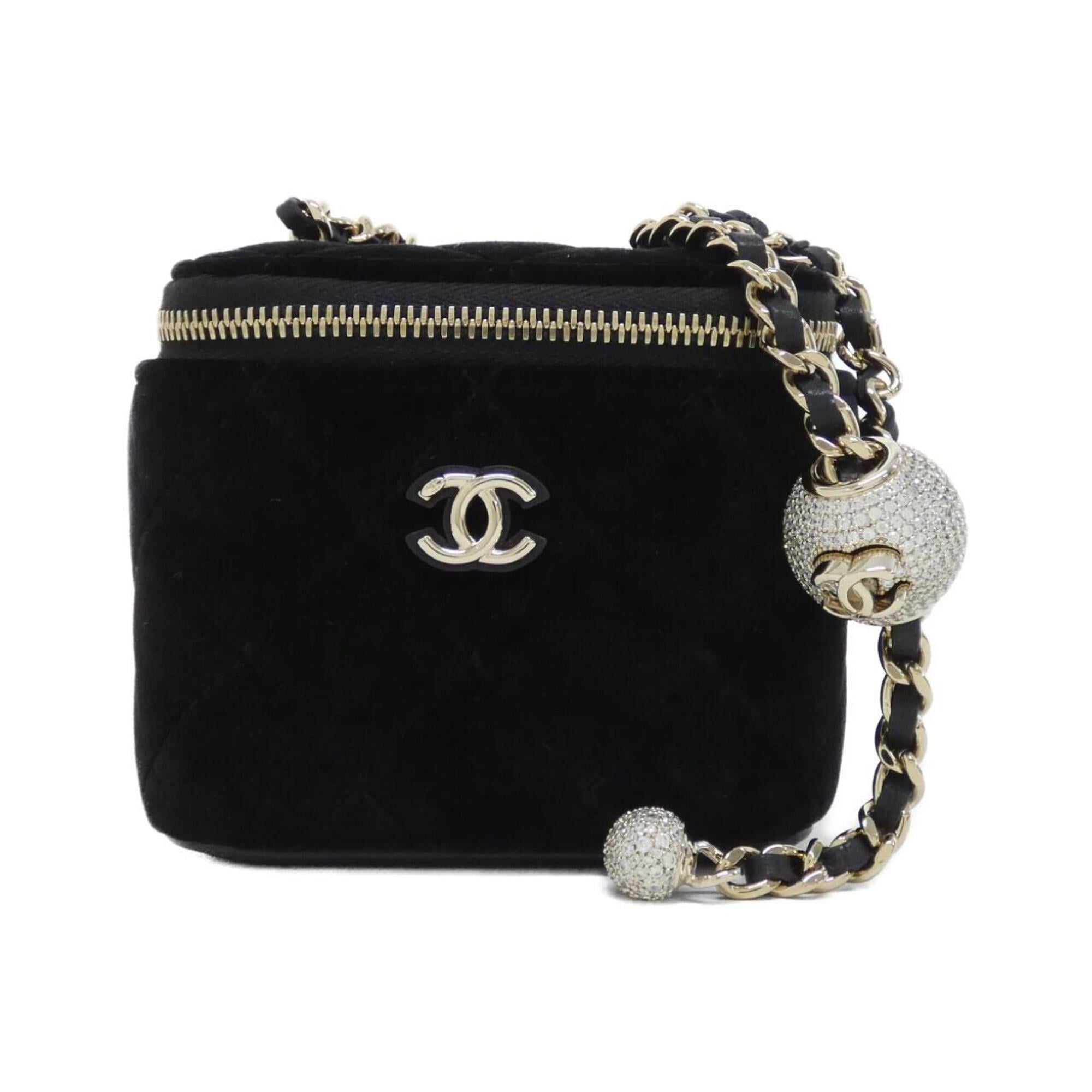 Chanel Black Velvet Shoulder Bag (Pre-Owned)