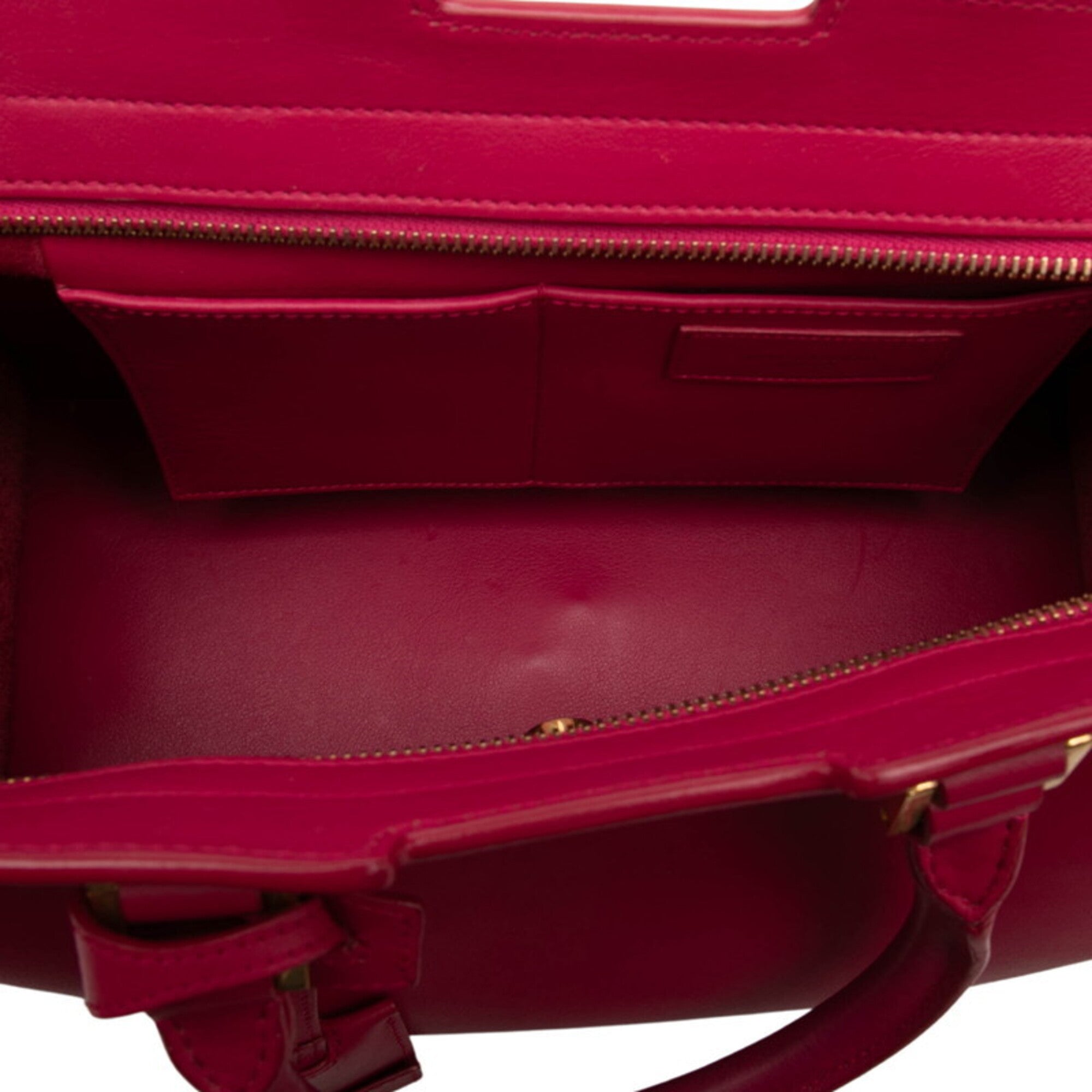 Saint Laurent Pink Leather Handbag Shoulder Bag (Pre-Owned)
