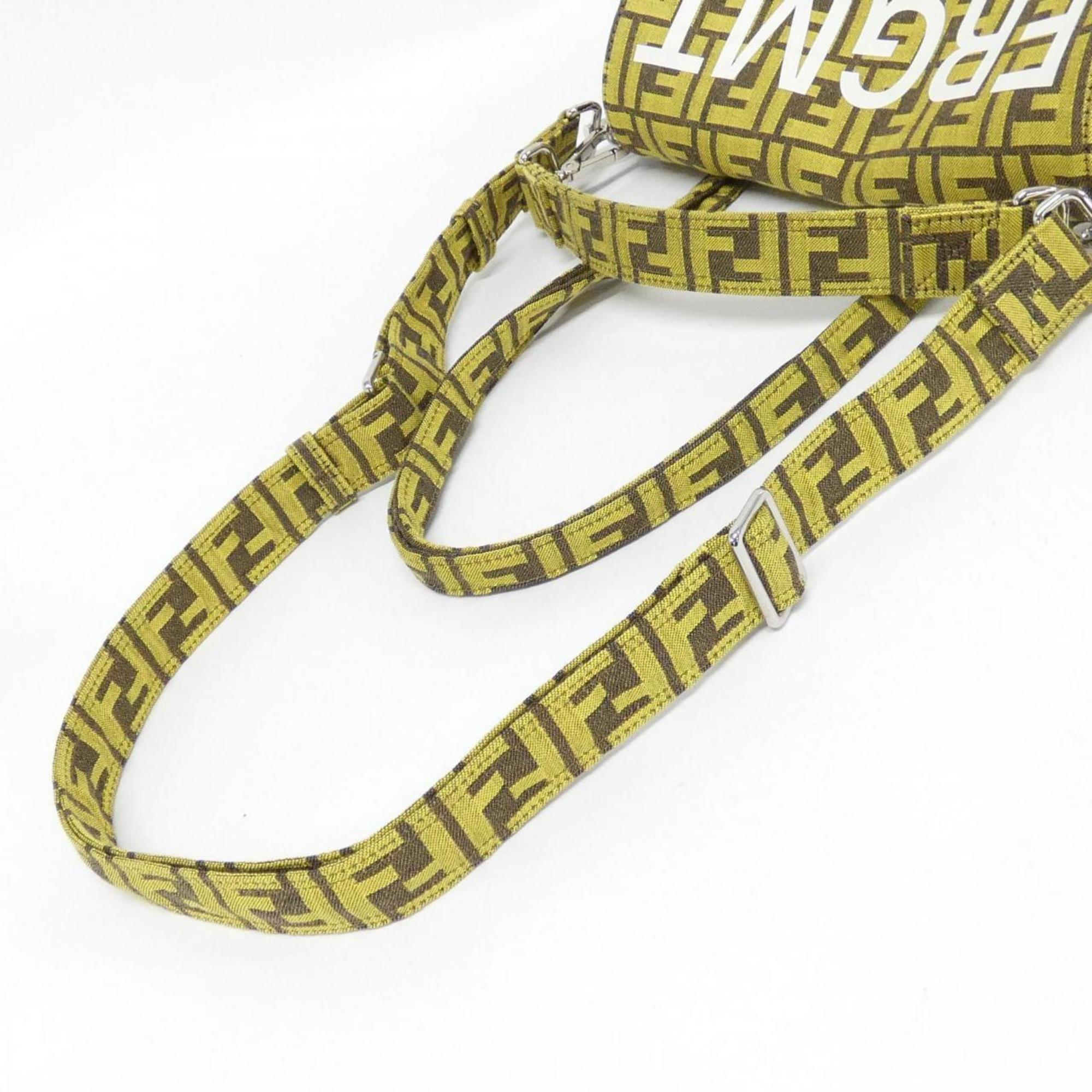Fendi Yellow Canvas Handbag (Pre-Owned)
