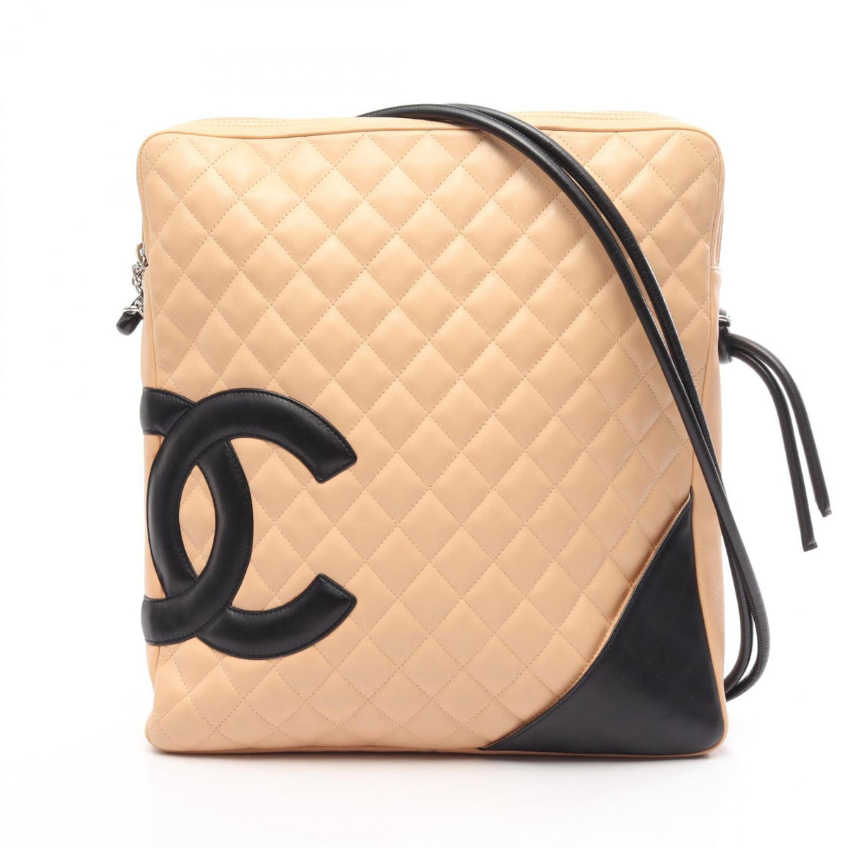 Chanel Beige Black Cambon Ligne Shoulder Bag (Pre-Owned)