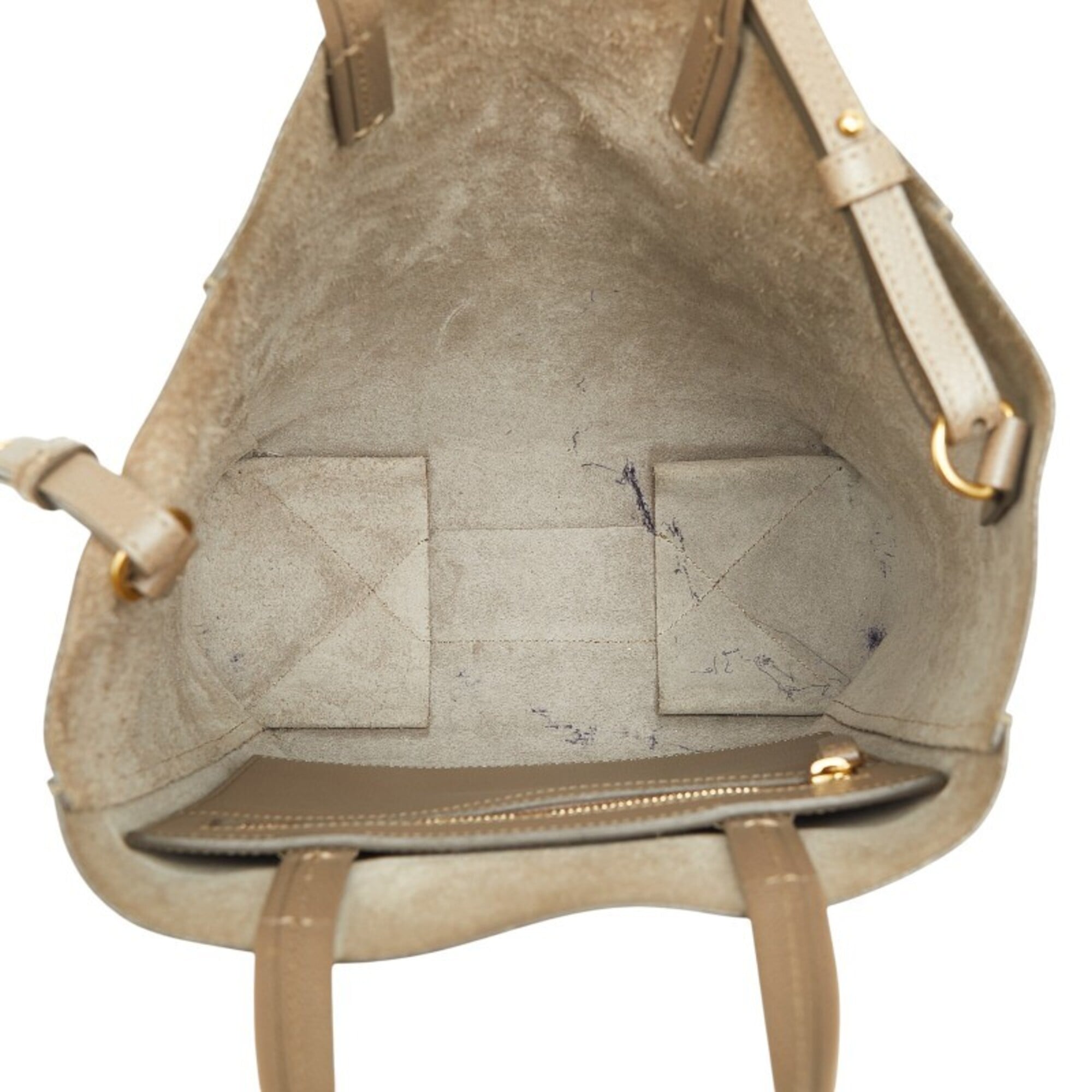 Celine Grayish Leather Handbag Shoulder Bag (Pre-Owned)